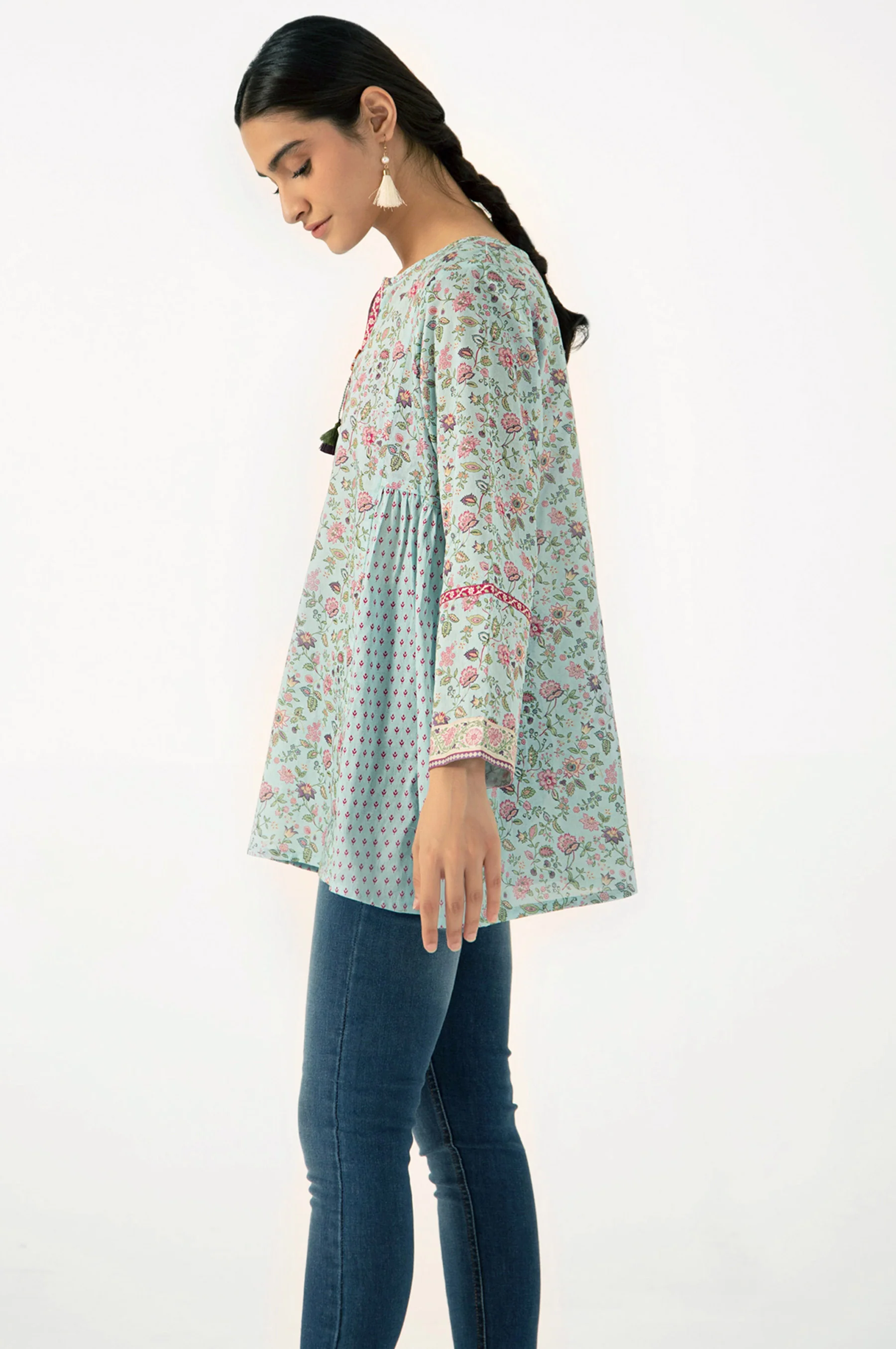 Stitched 1 Piece Digital Printed Lawn Shirt - Image 5