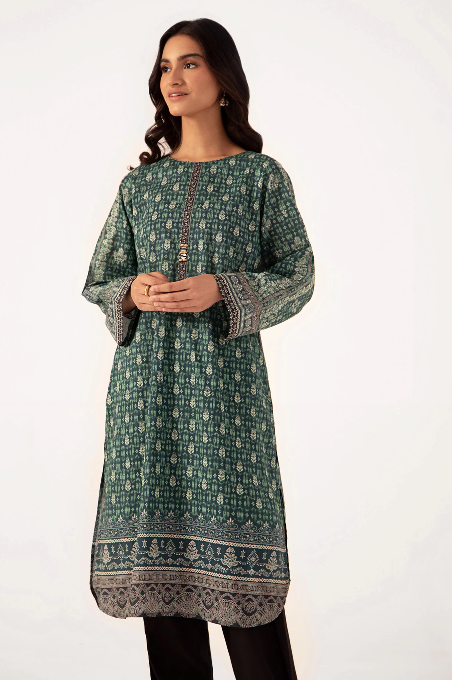Stitched 1 Piece Digital Printed Lawn Shirt - Image 5