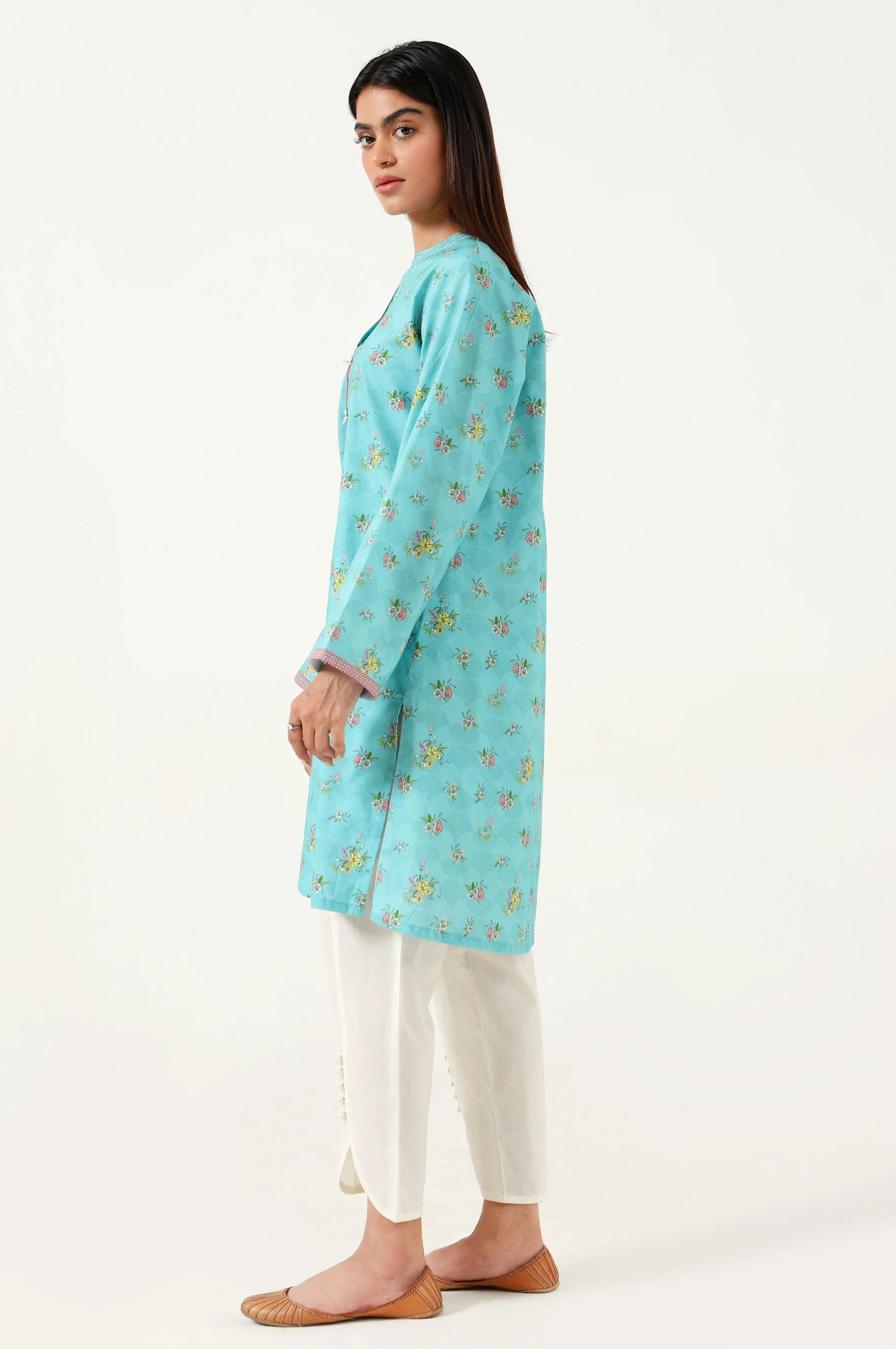 Stitched 1 Piece Digital Printed Lawn Shirt - Image 4