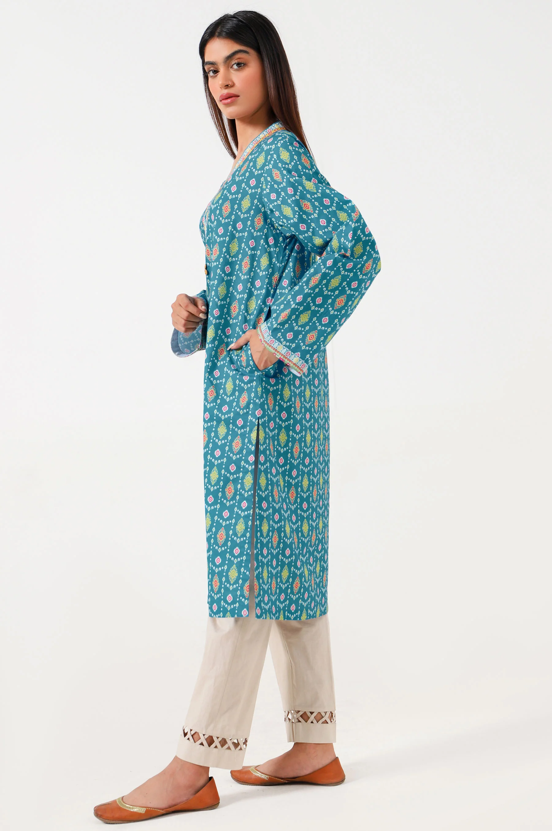 Stitched 1 Piece Digital Printed Lawn Shirt - Image 2