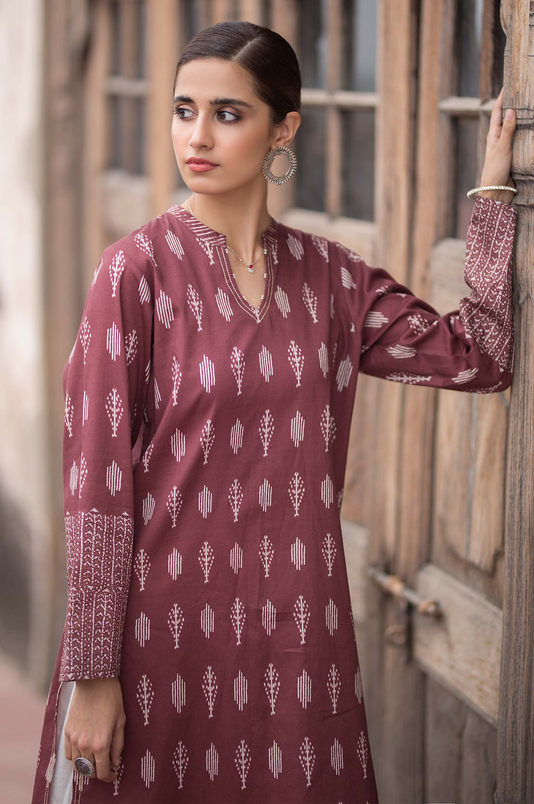 Stitched 1 Piece Digital Printed Cottel Shirt - Image 3