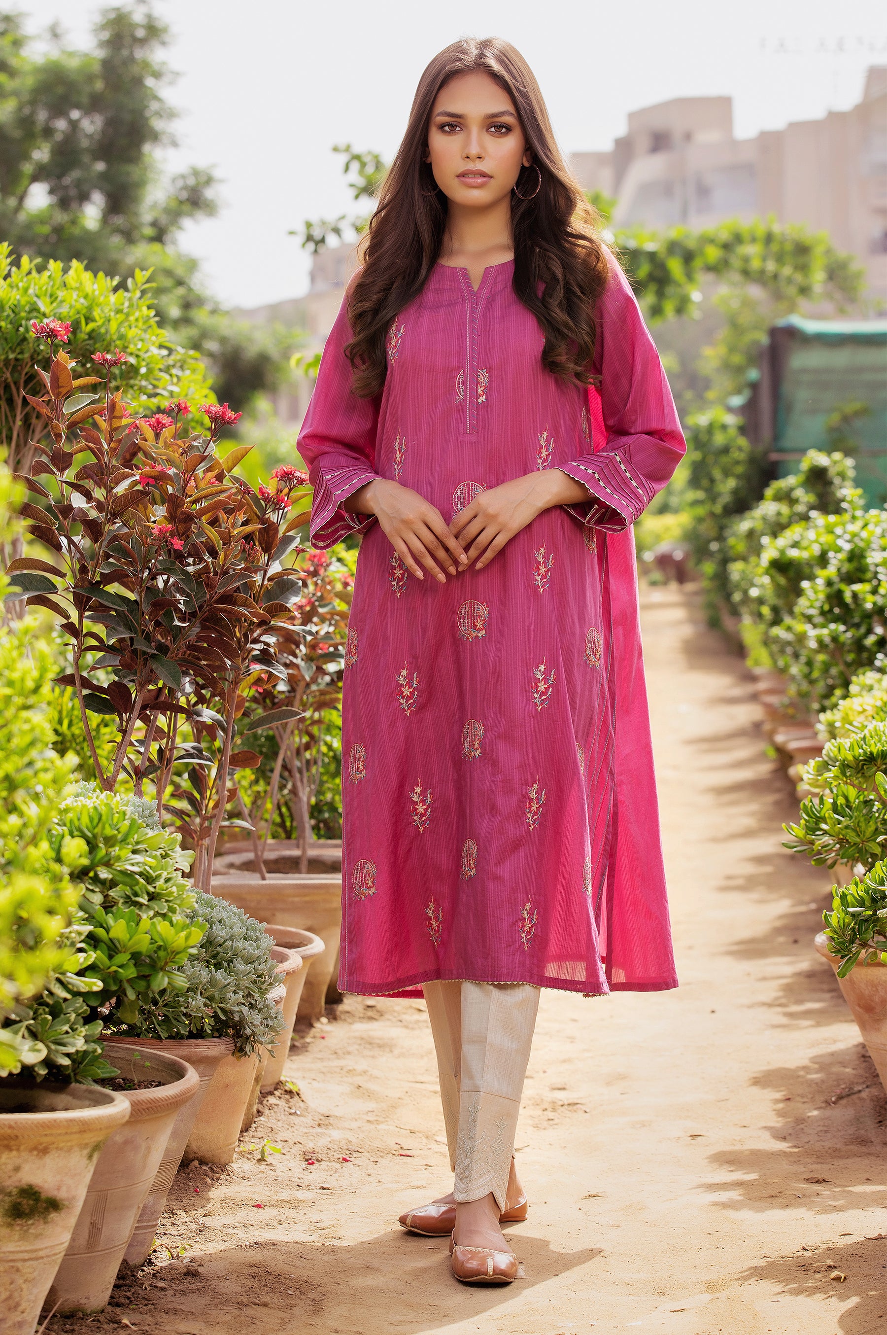Stitched 1 Piece Embroidered Doria Lawn Shirt - Image 5