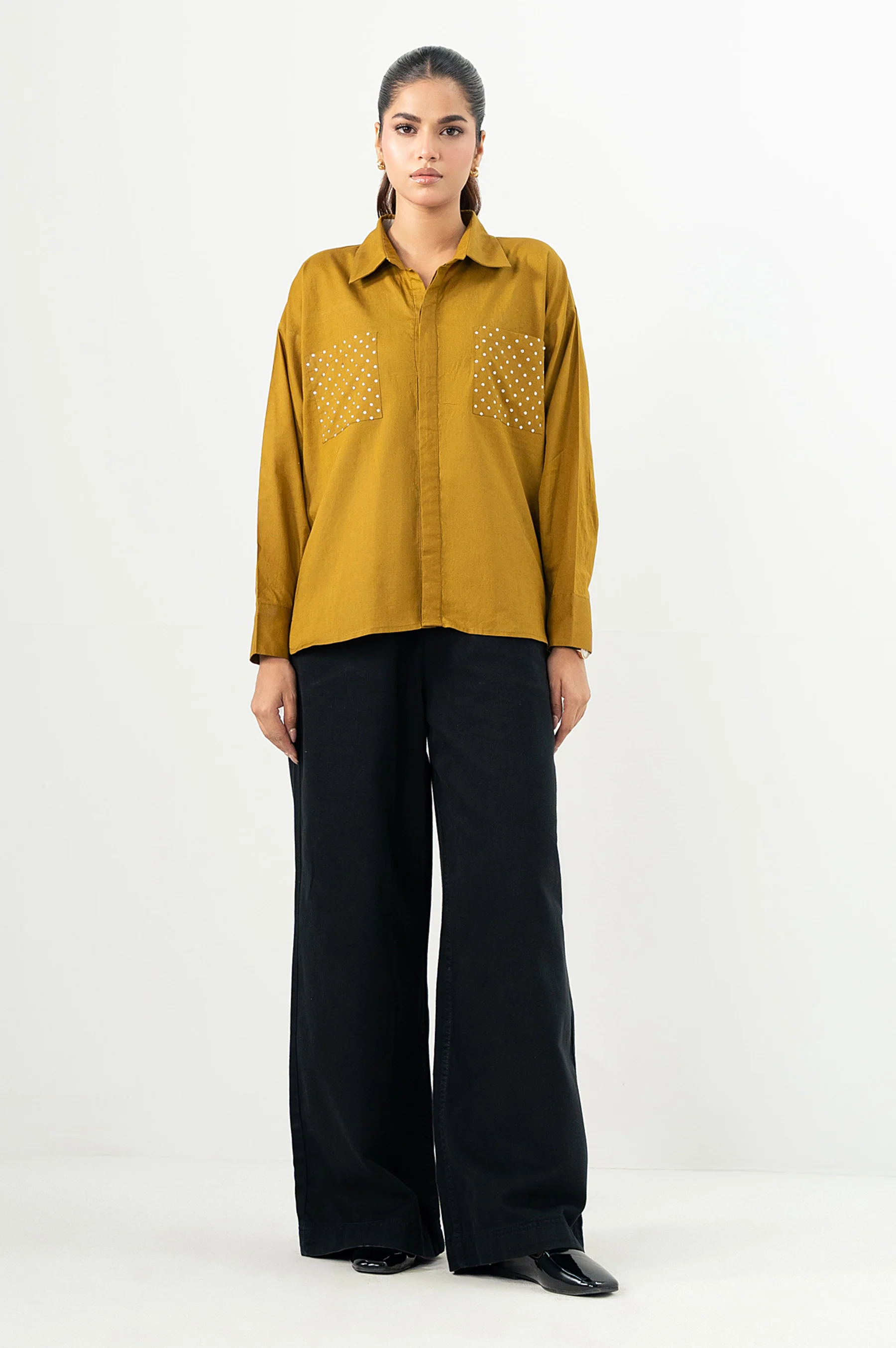 Stitched 1 Piece Embellished Cambric Top - Image 6