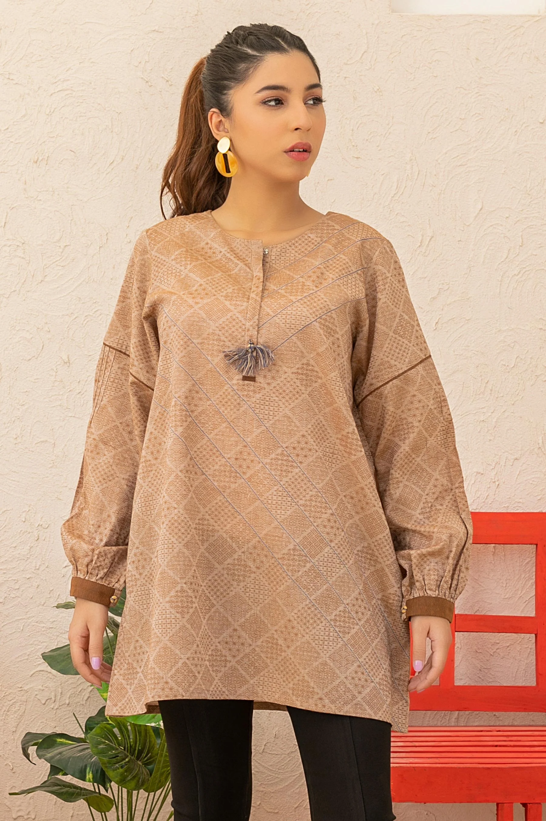 Stitched 1 Piece Embellished Top