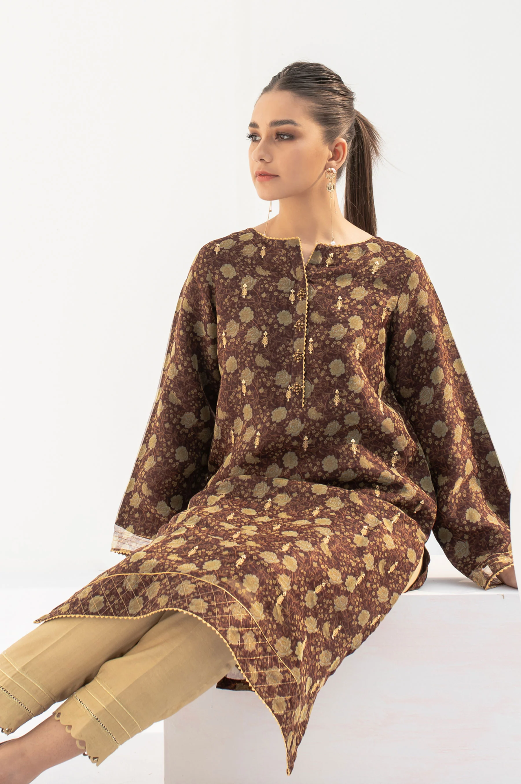 Stitched 1 Piece Digital Print + Embroidered Shirt - Image 6