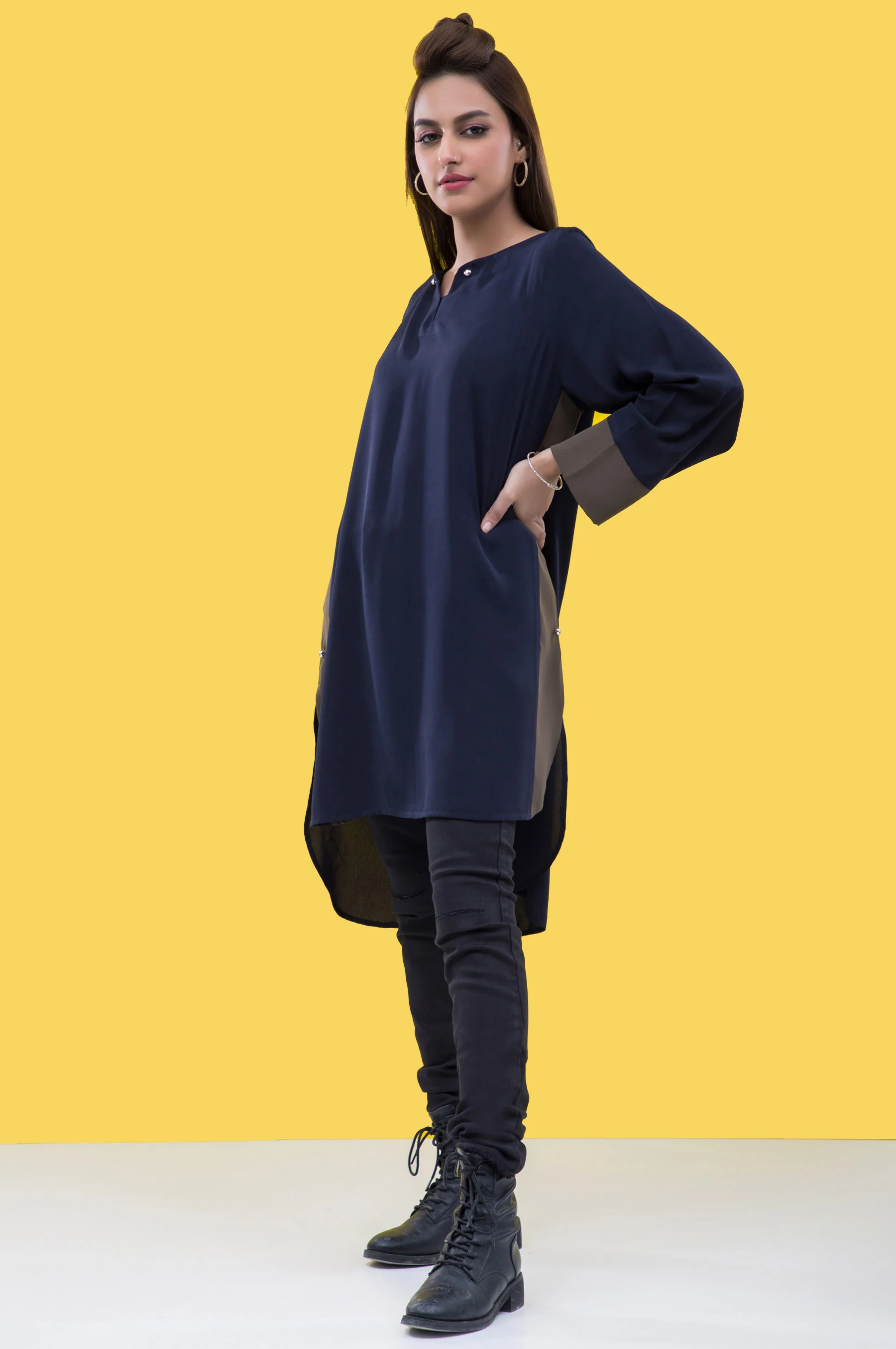 Stitched 1 Piece Embellished Shirt - Image 3