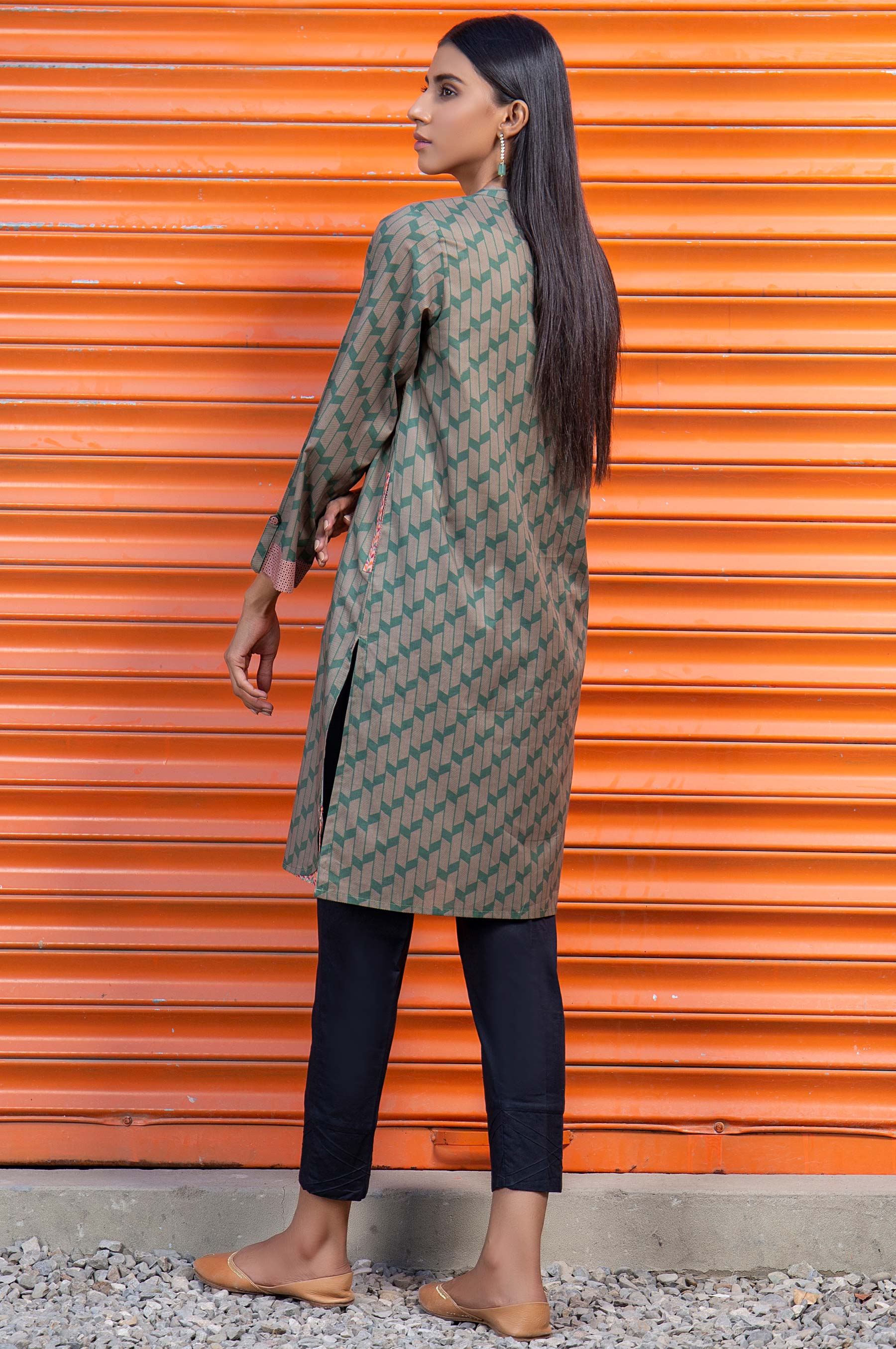 Stitched 1 Piece Embellished Cambric Shirt - Image 3
