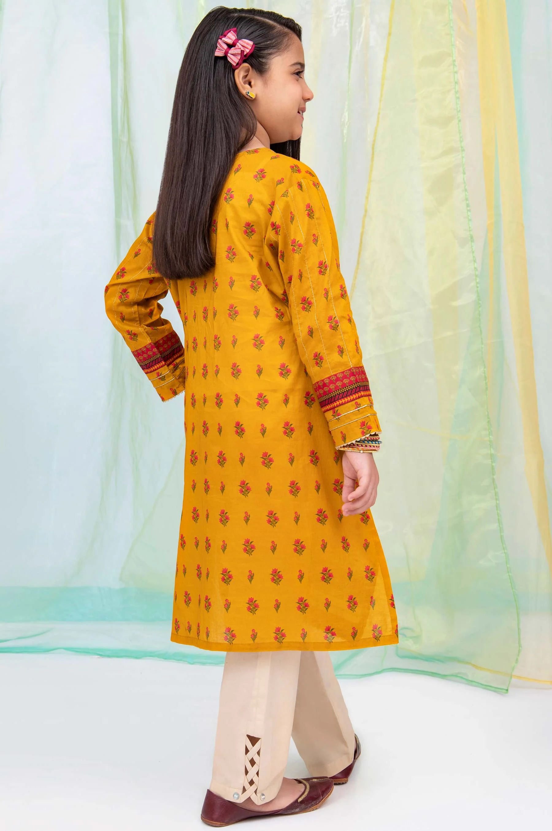 Stitched 1 Piece Embellished Shirt - Cambric - Image 3