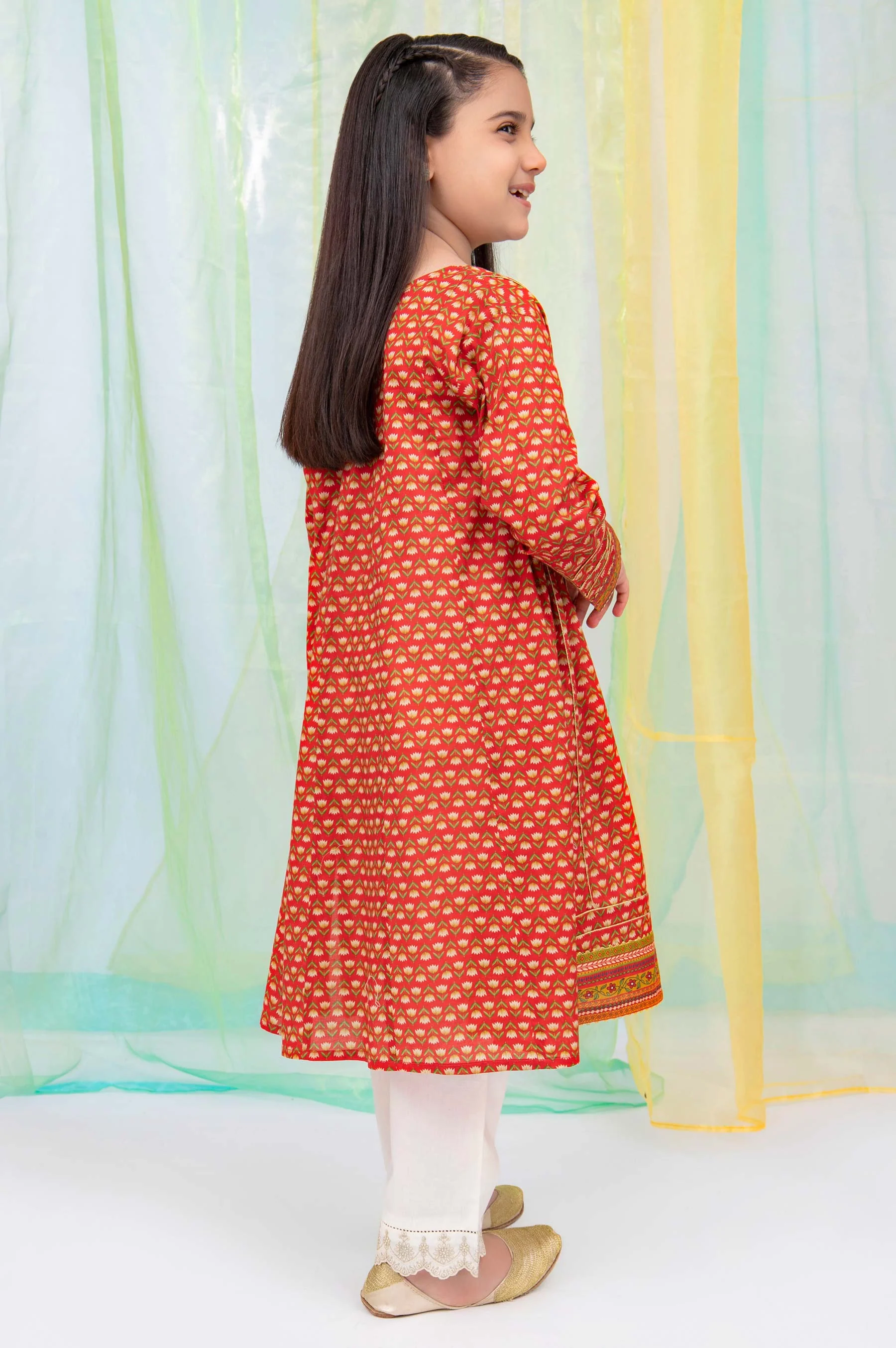 Stitched 1 Piece Embellished Shirt - Cambric - Image 3