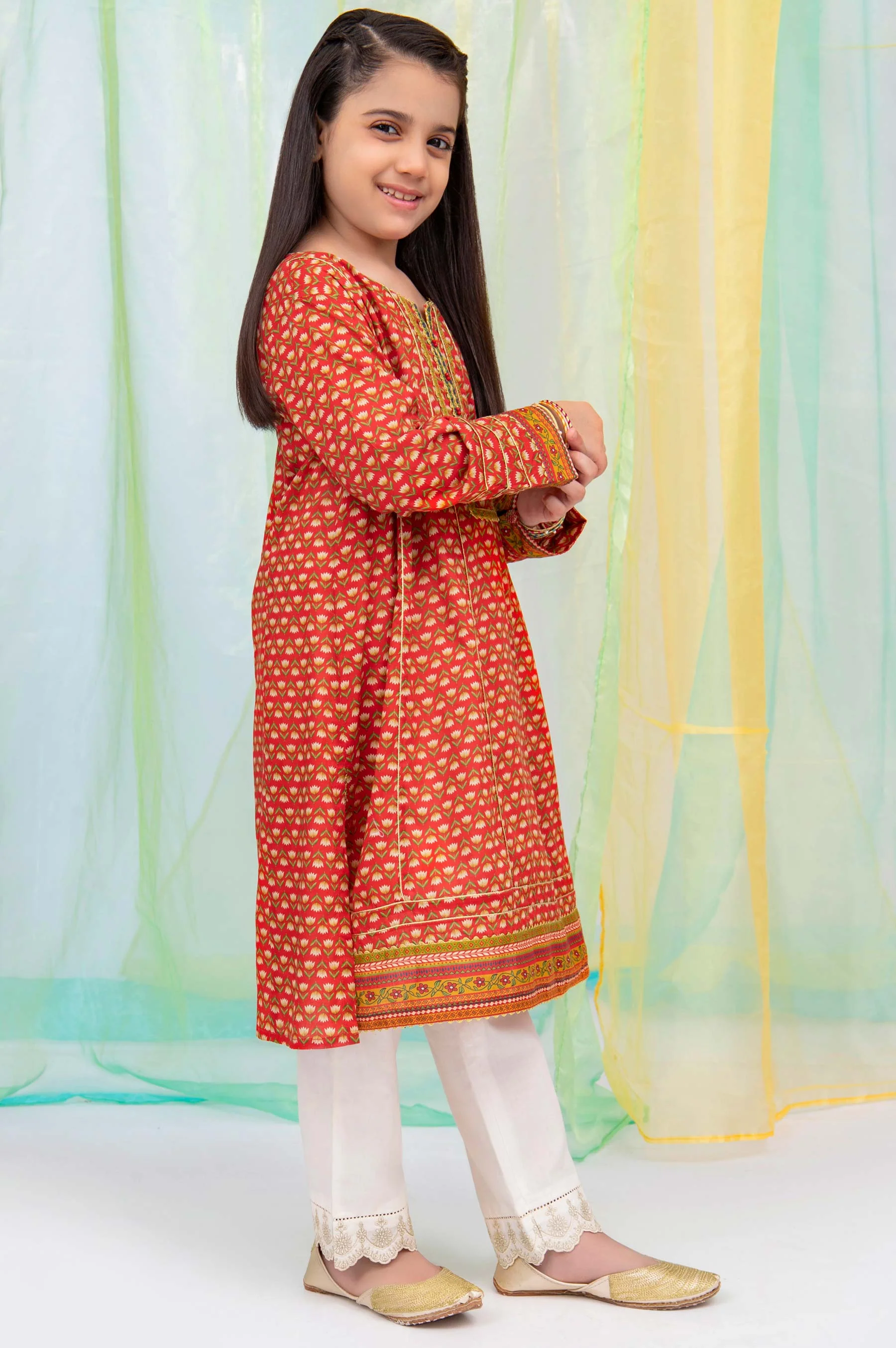 Stitched 1 Piece Embellished Shirt - Cambric - Image 5