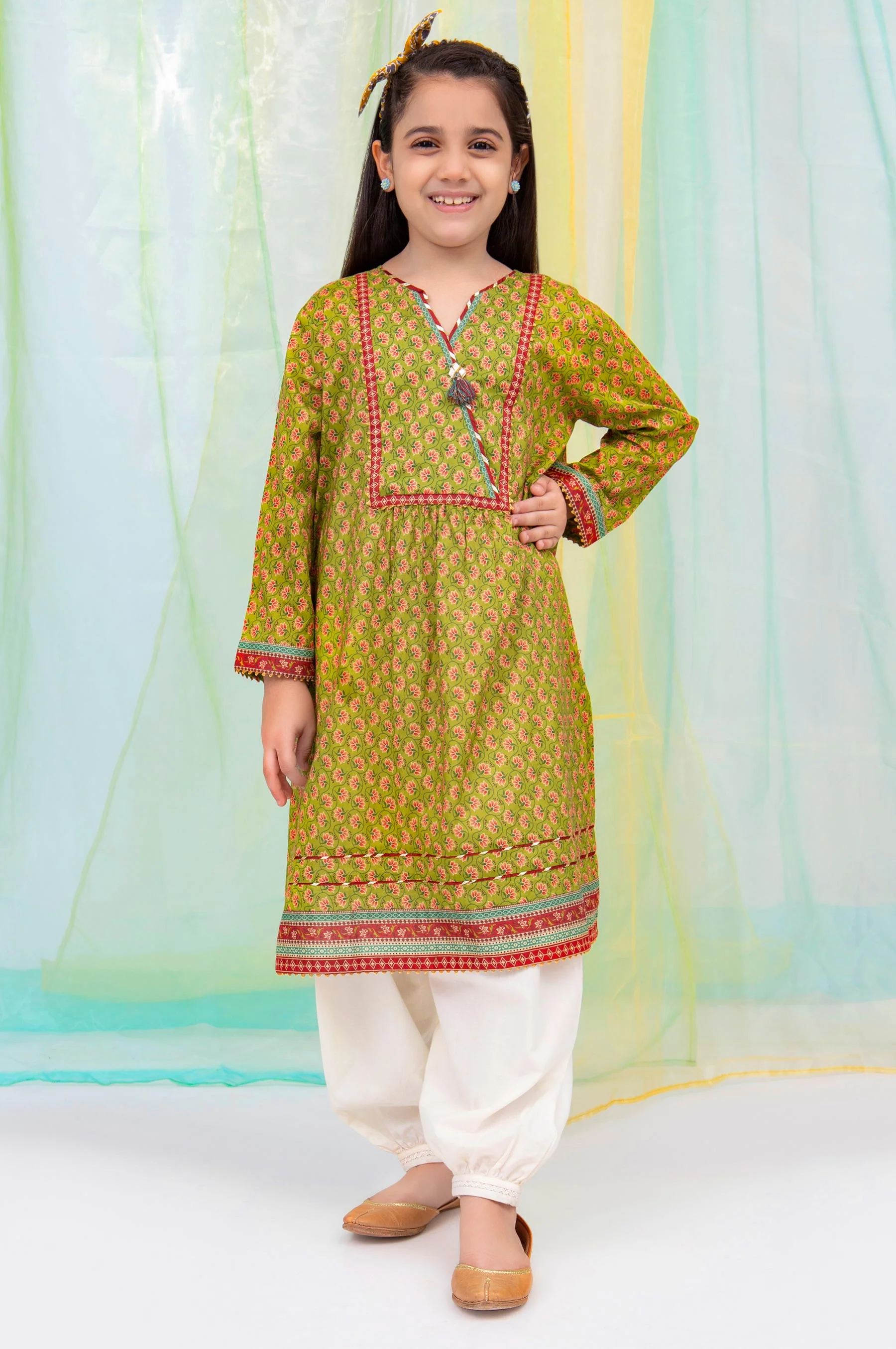 Stitched 1 Piece Embellished Shirt - Cambric - Image 2