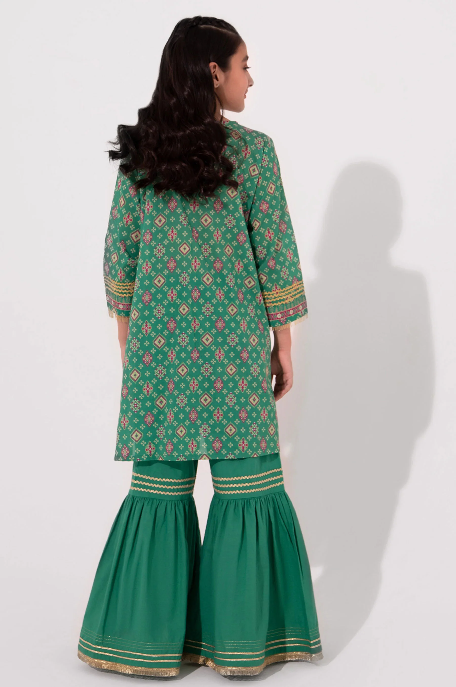 Stitched 1 Piece Printed Embellished Lawn Shirt - Image 2
