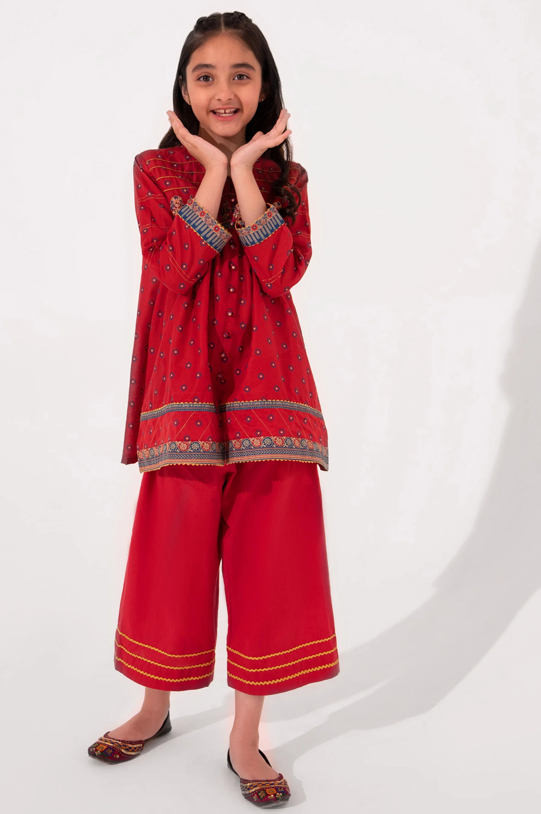 Stitched 1 Piece Printed Embellished Lawn Shirt - Image 4