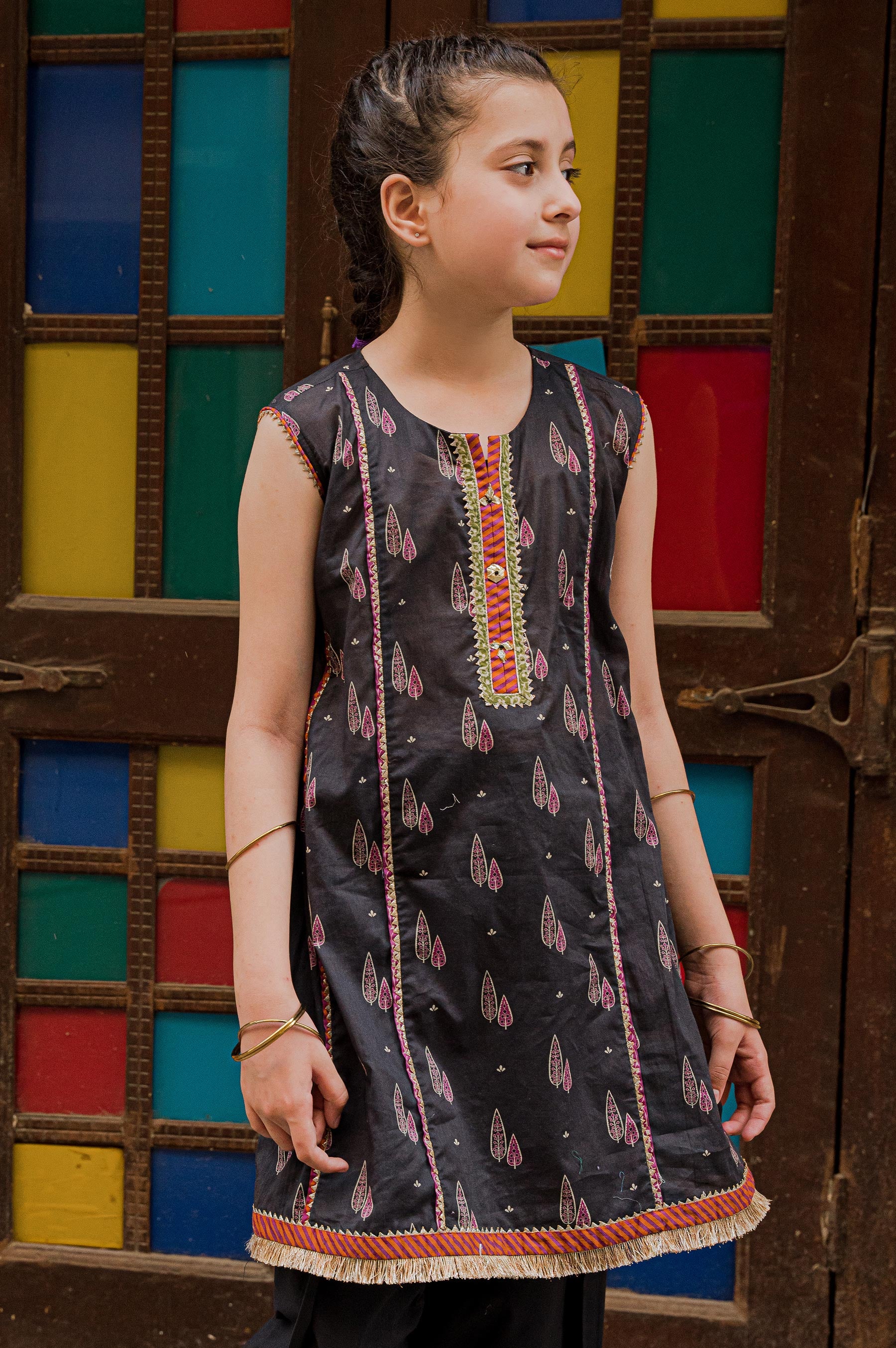 Stitched 1 Piece Printed Embellished Lawn Shirt - Image 2