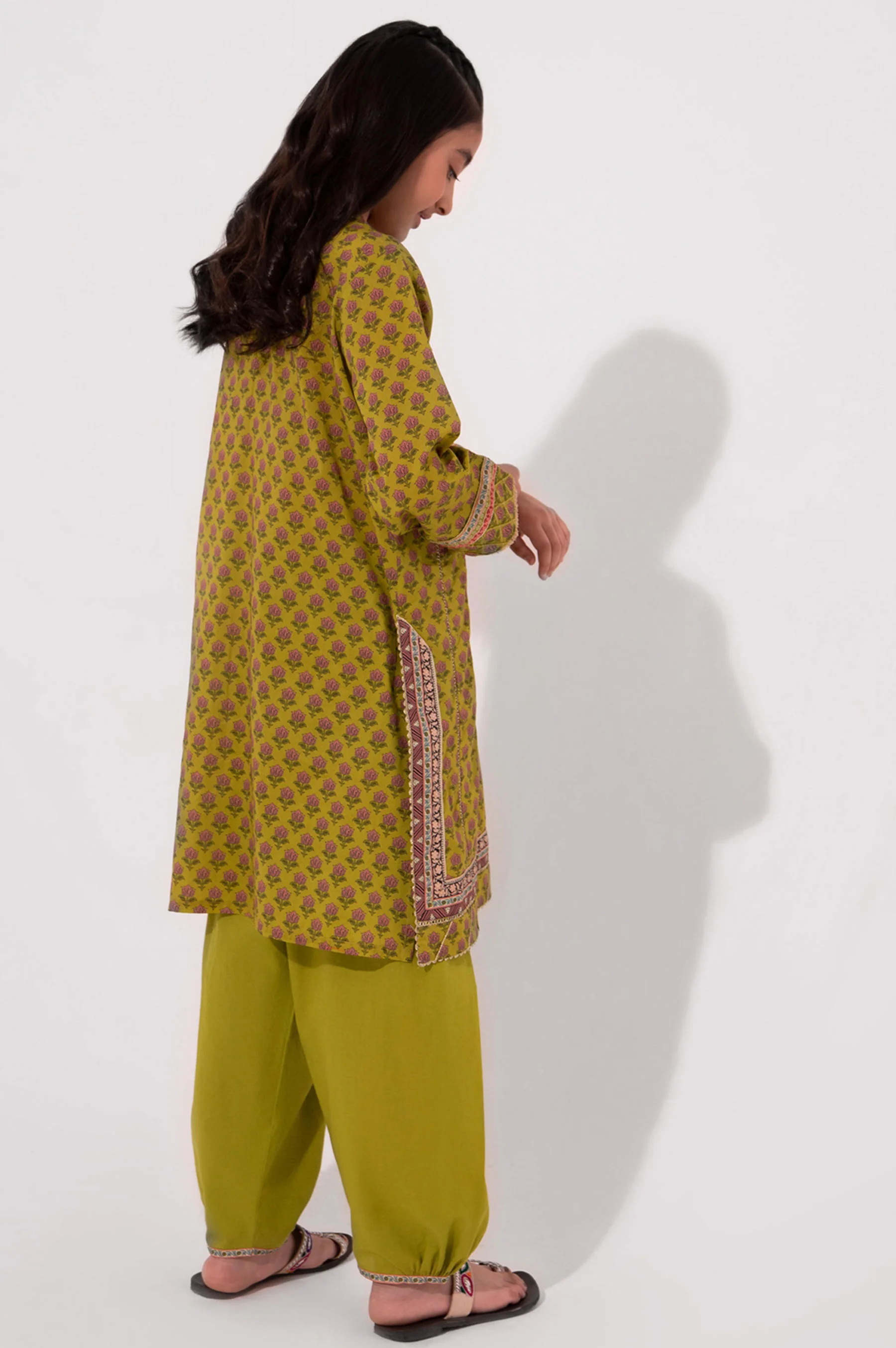 Stitched 1 Piece Printed Embellished Lawn Shirt - Image 2