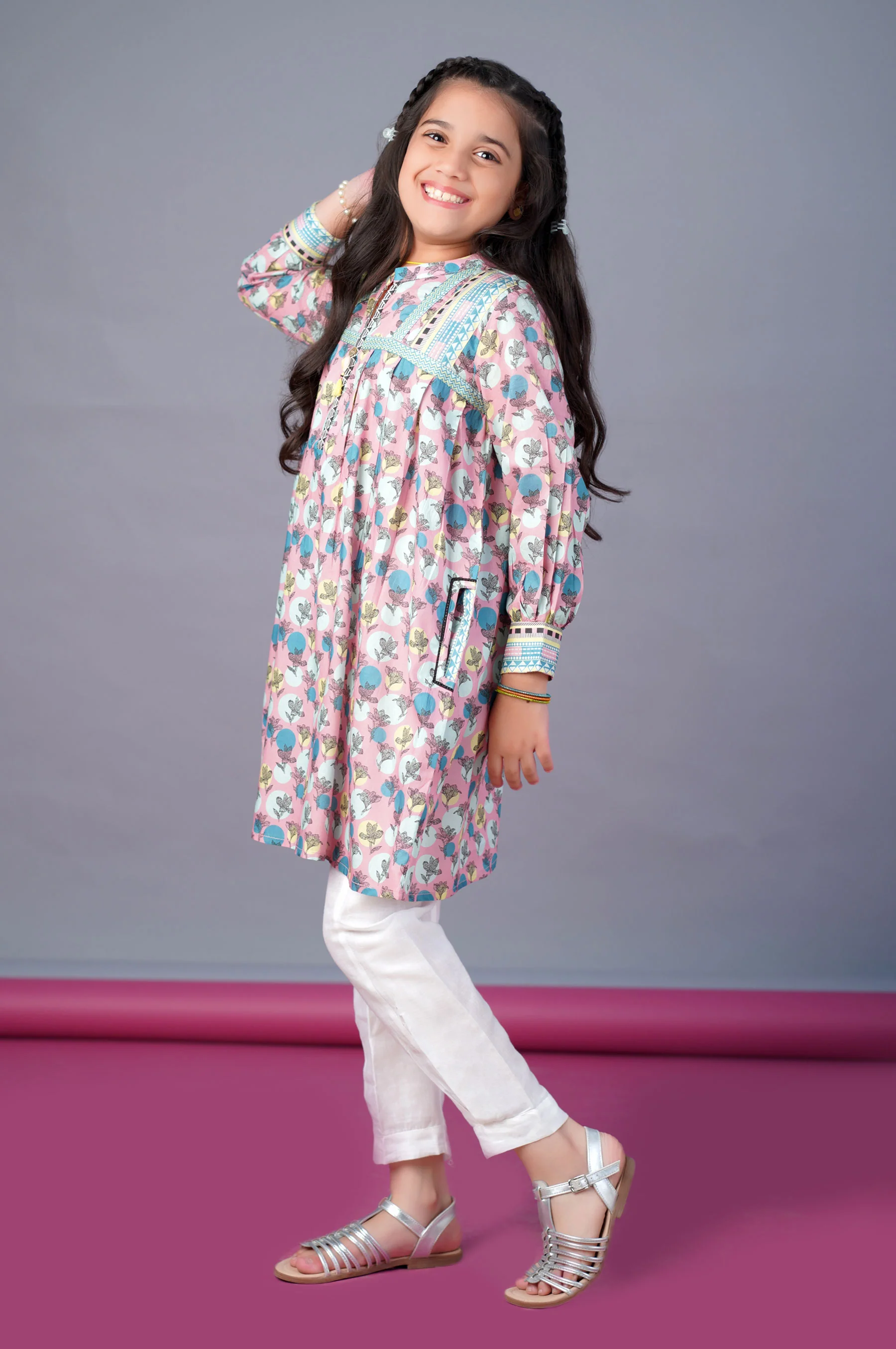 Stitched 1 Piece Printed Embellished Lawn Shirt - Image 3