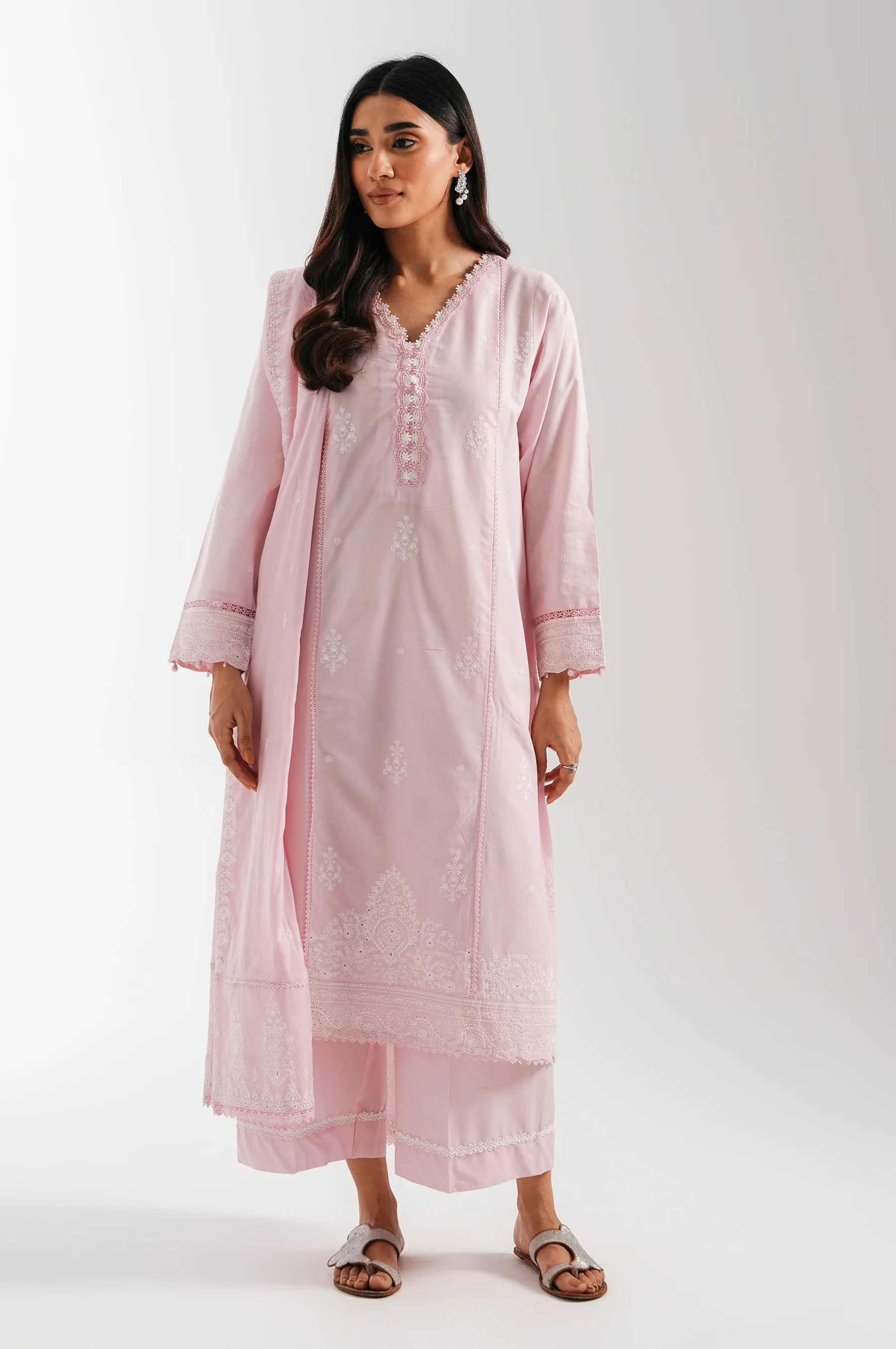 EMBROIDERED CHIKANKARI STITCHED BOTTOM (FACTORY E-OUTLET)