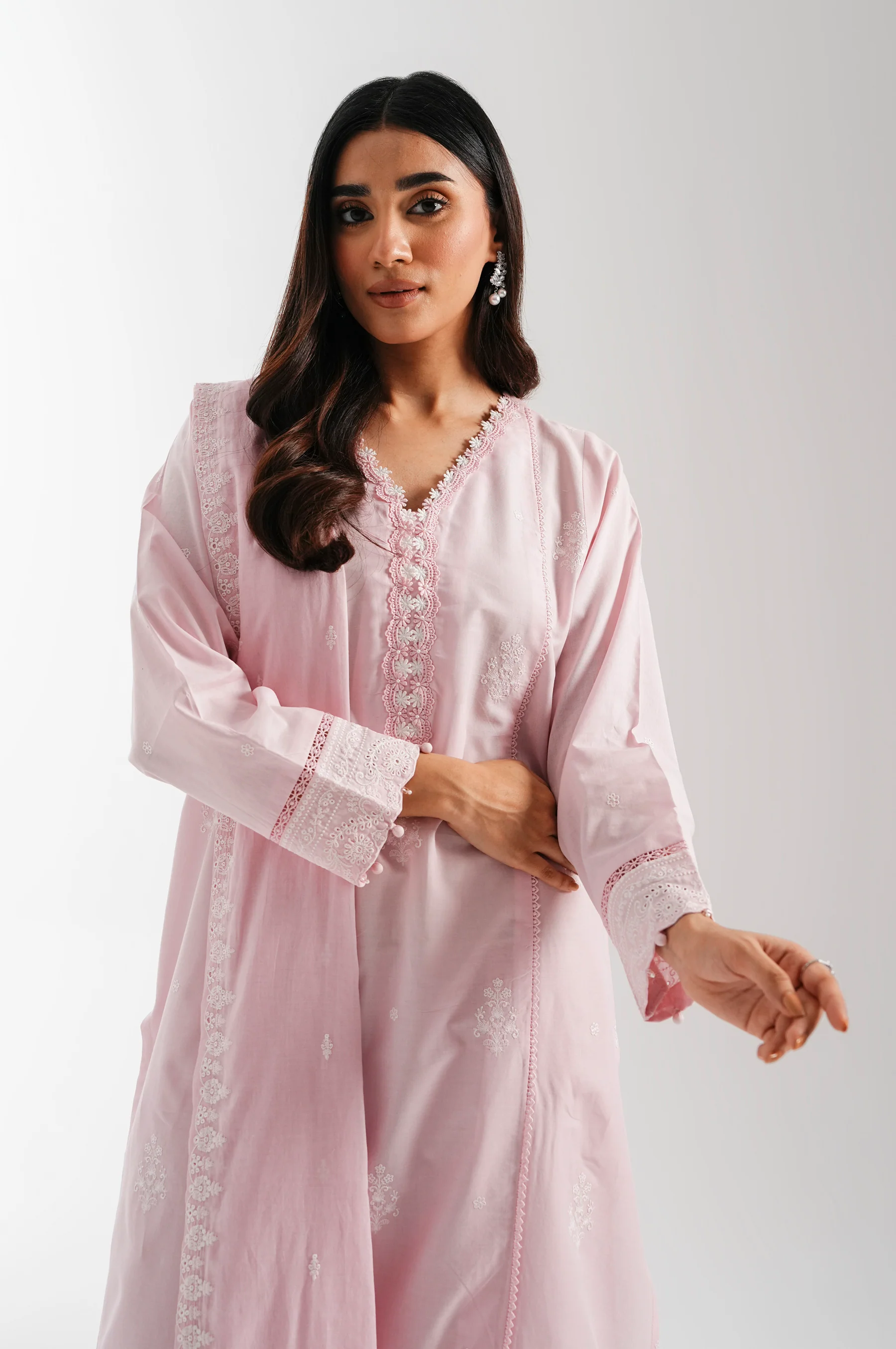 EMBROIDERED CHIKANKARI STITCHED BOTTOM (FACTORY E-OUTLET) - Image 2