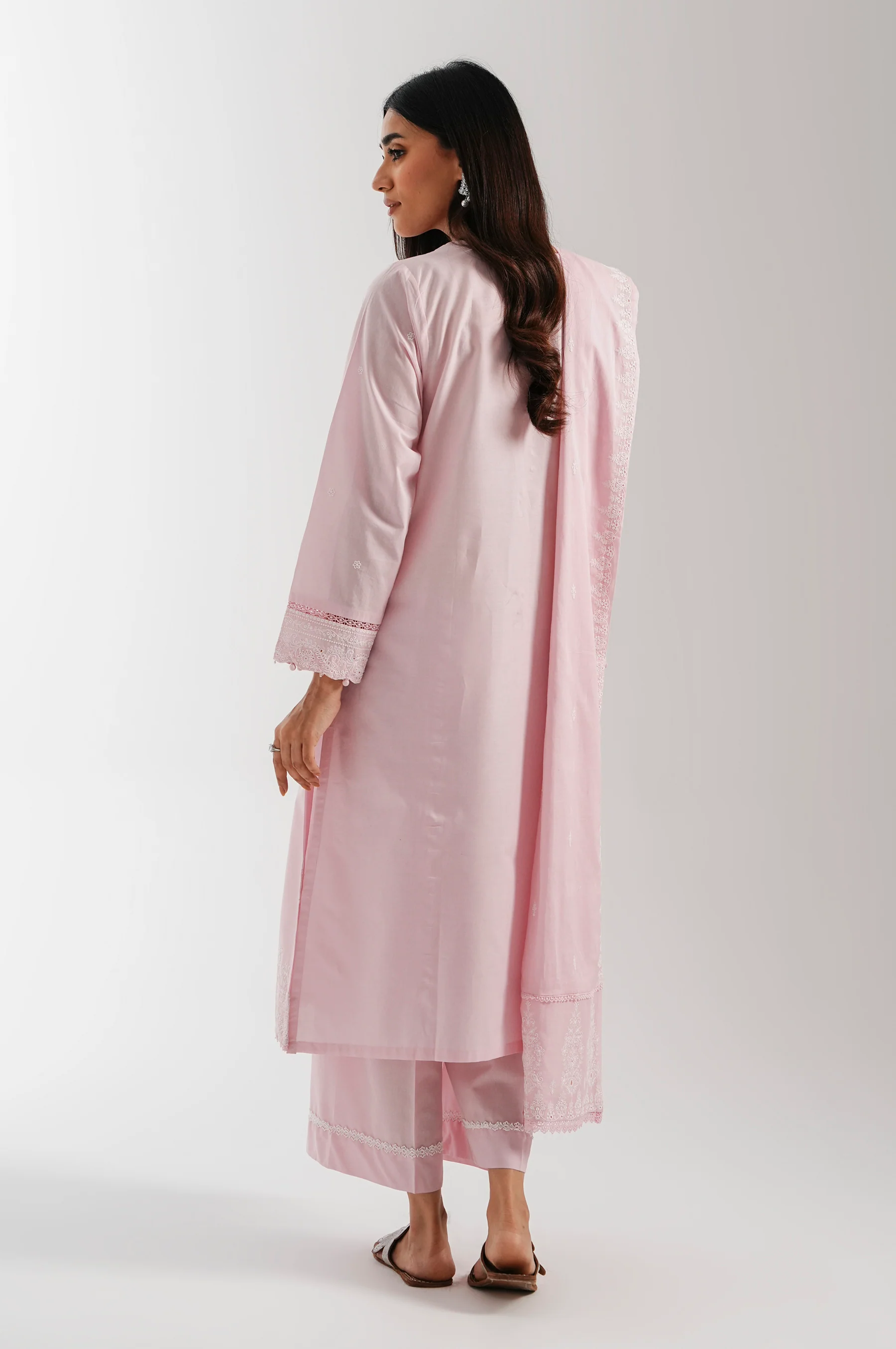 EMBROIDERED CHIKANKARI STITCHED BOTTOM (FACTORY E-OUTLET) - Image 4