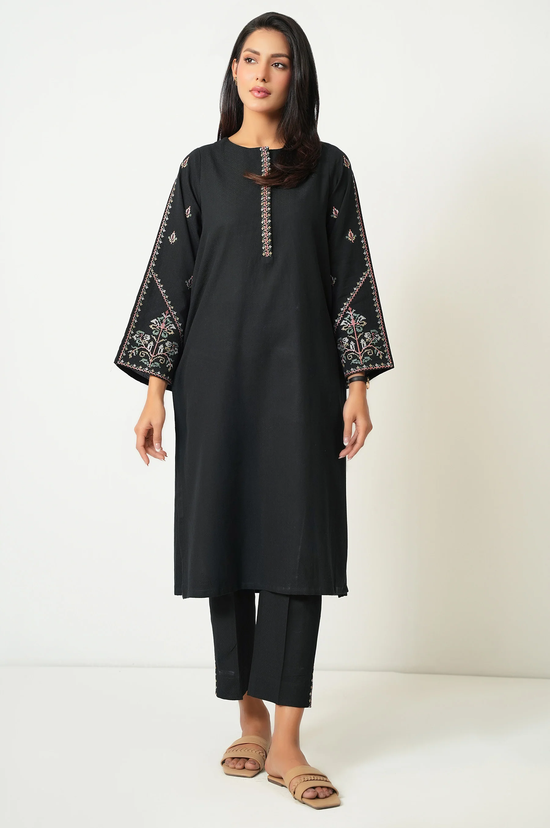 EMBROIDERED DOBBY STITCHED BOTTOM (FACTORY E-OUTLET)
