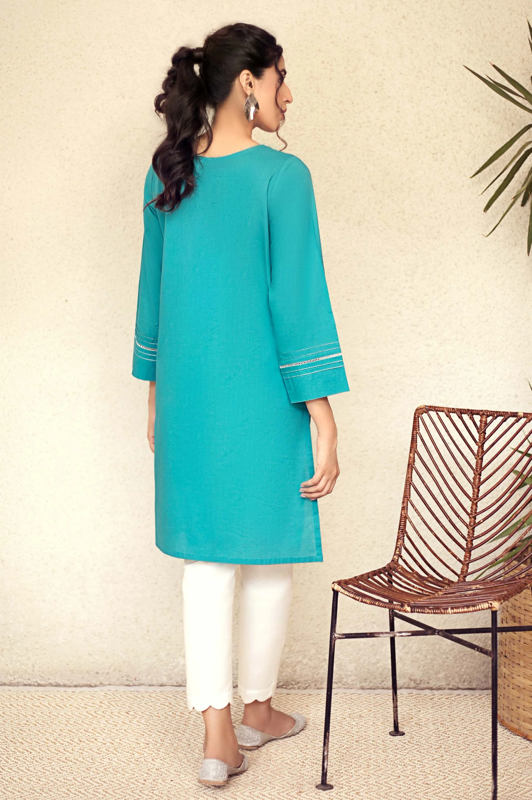 Stitched 1 Piece Embroidered Shirt - Image 2