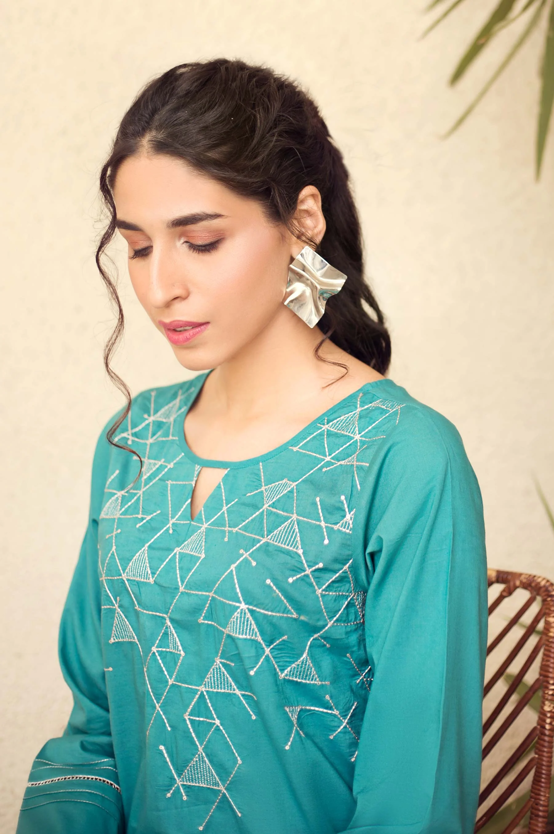 Stitched 1 Piece Embroidered Shirt - Image 3