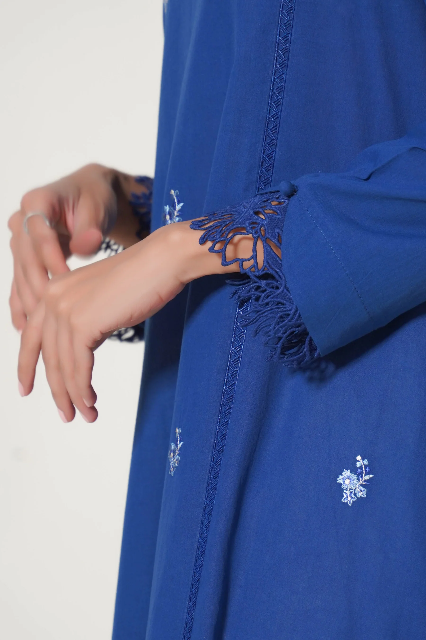 Stitched 1 Piece Embroidered Cambric Shirt - Image 2