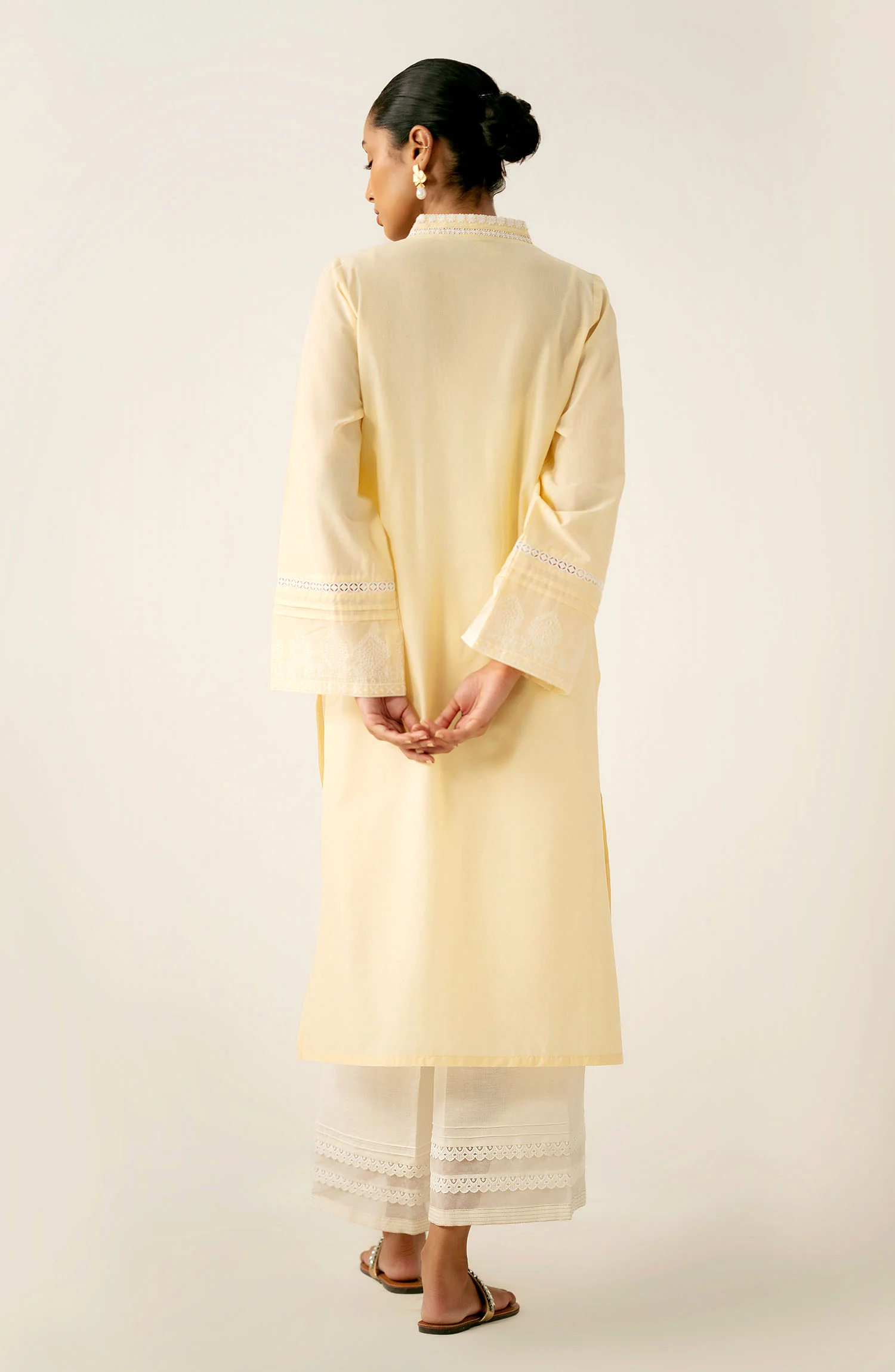 Stitched 1 Piece Embroidered Chikankari Lawn Shirt - Image 3