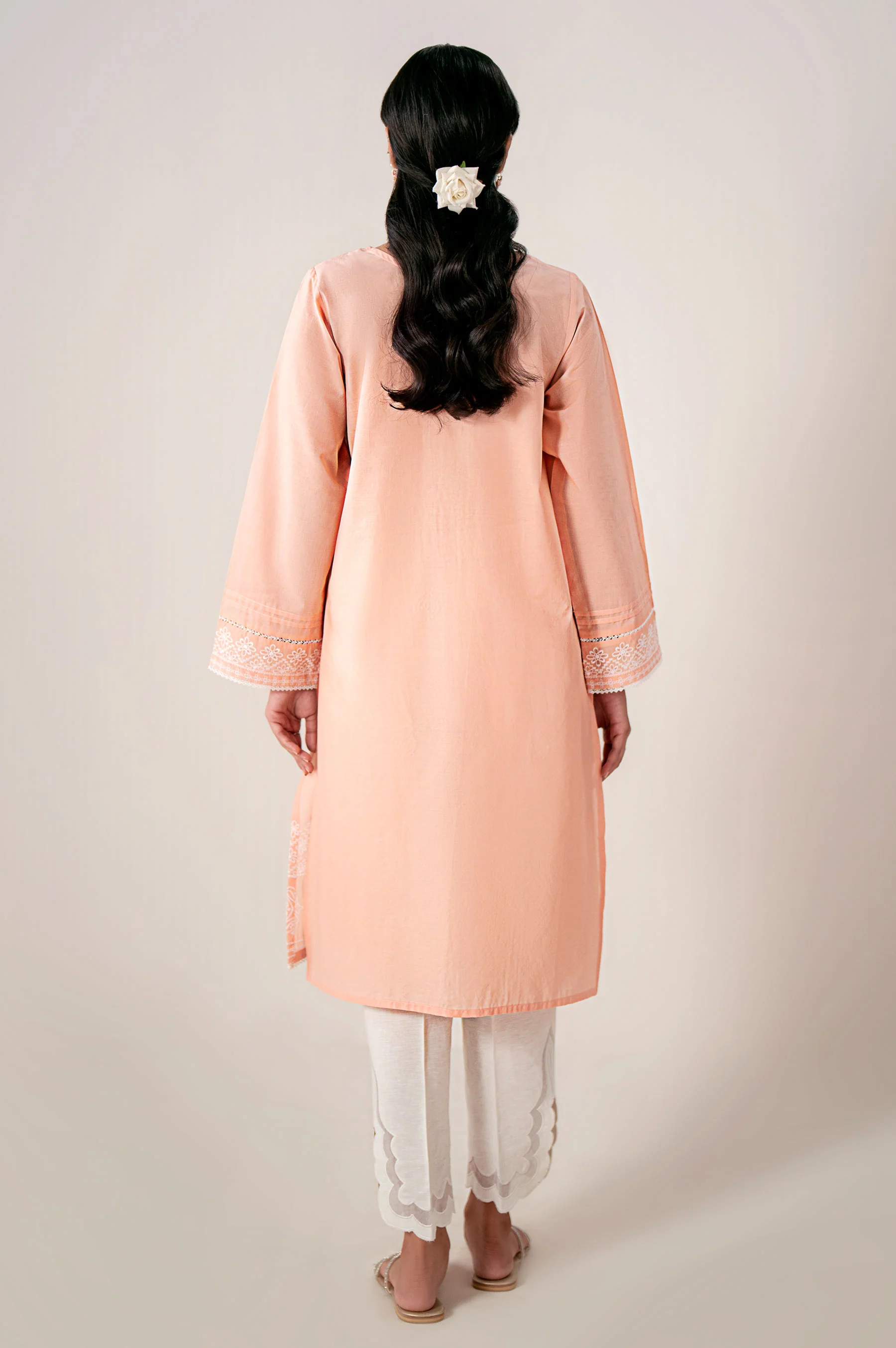 Stitched 1 Piece Embroidered Chikankari Lawn Shirt - Image 5