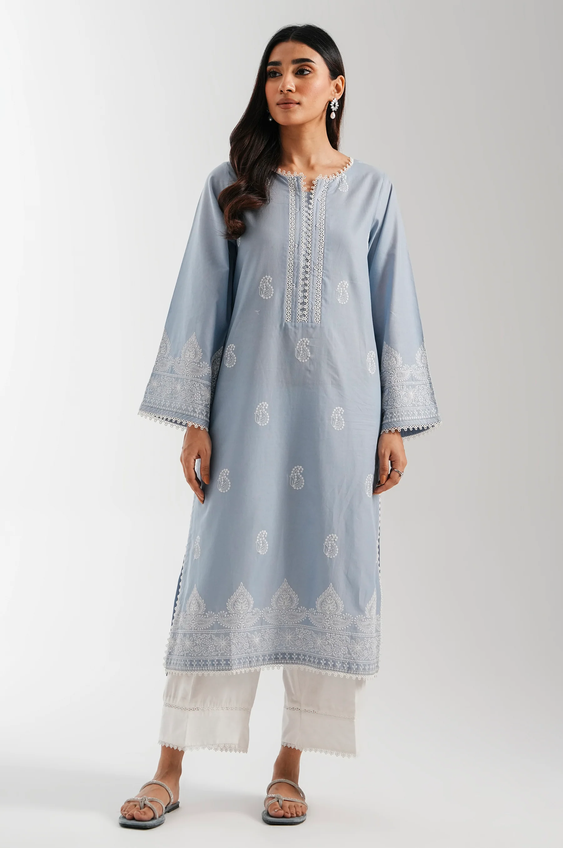 Stitched 1 Piece Embroidered Chikankari Shirt