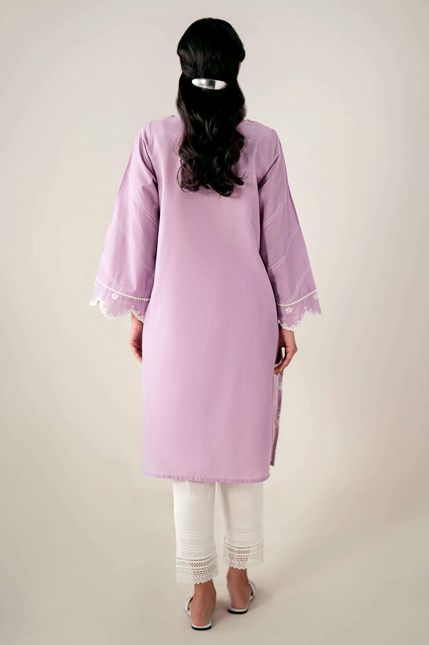 Stitched 1 Piece Embroidered Chikankari Lawn Shirt - Image 5