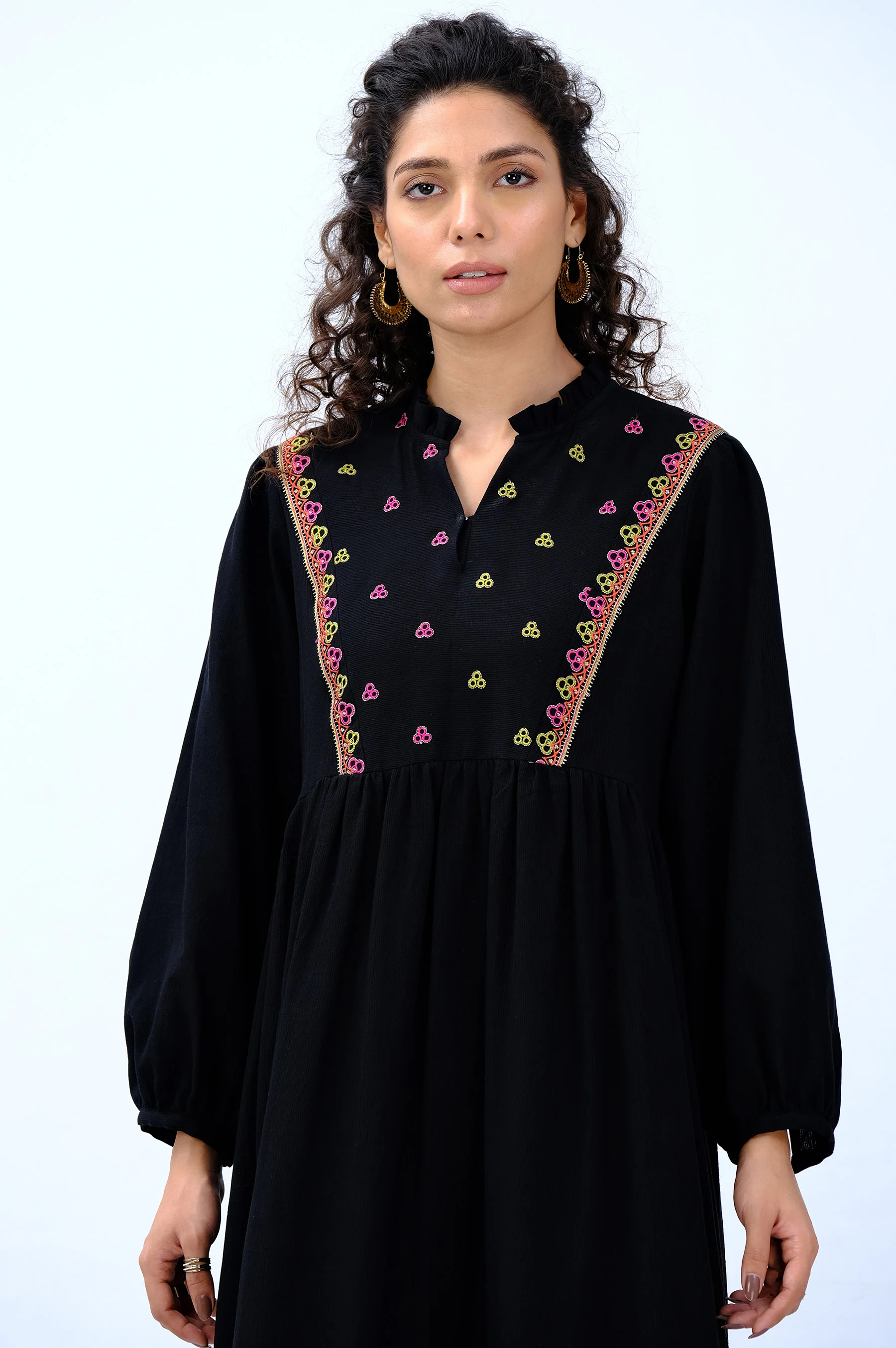 Stitched 1 Piece Embroidered cottel Shirt - Image 3