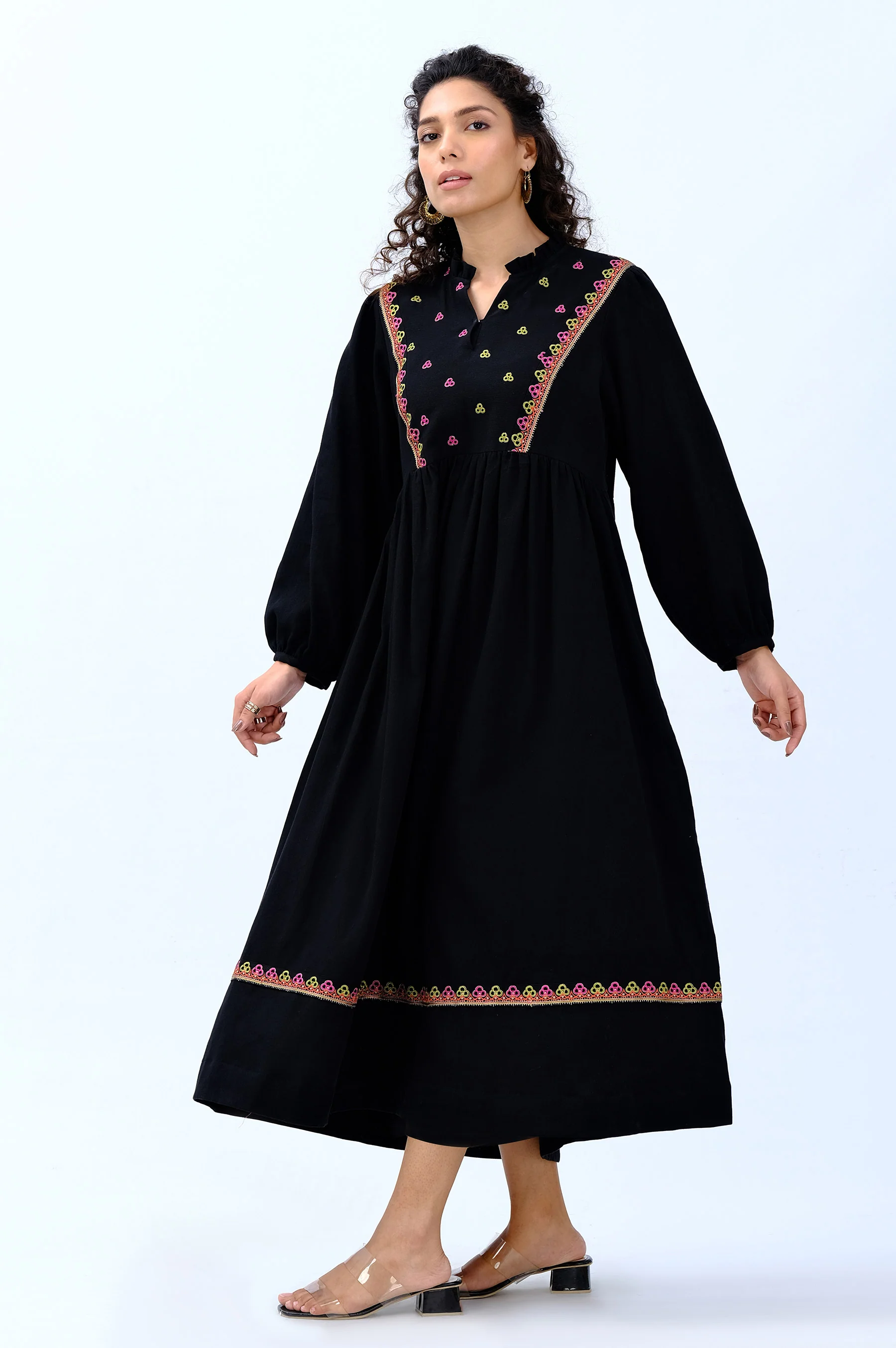 Stitched 1 Piece Embroidered cottel Shirt - Image 5