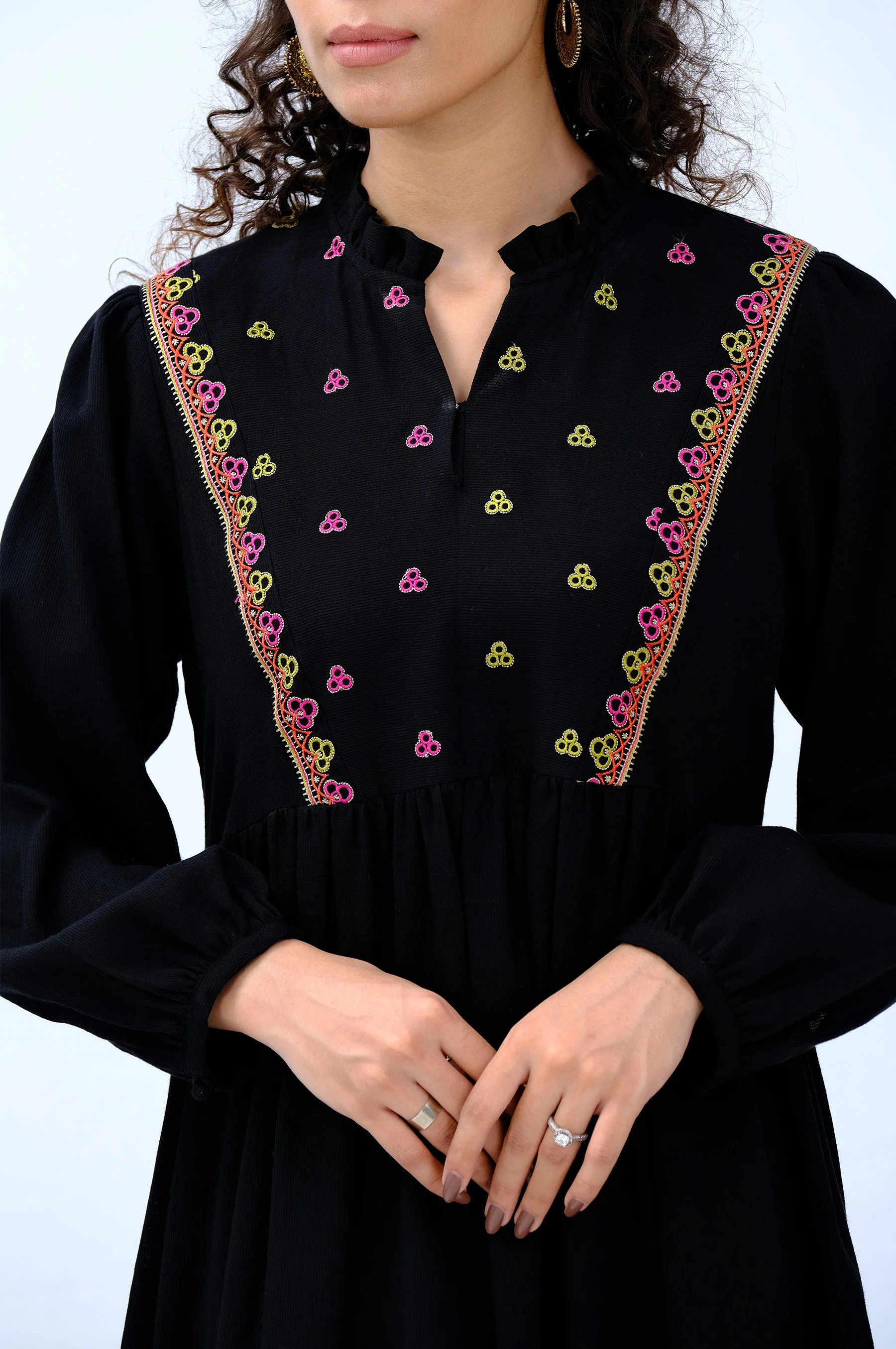 Stitched 1 Piece Embroidered cottel Shirt - Image 6