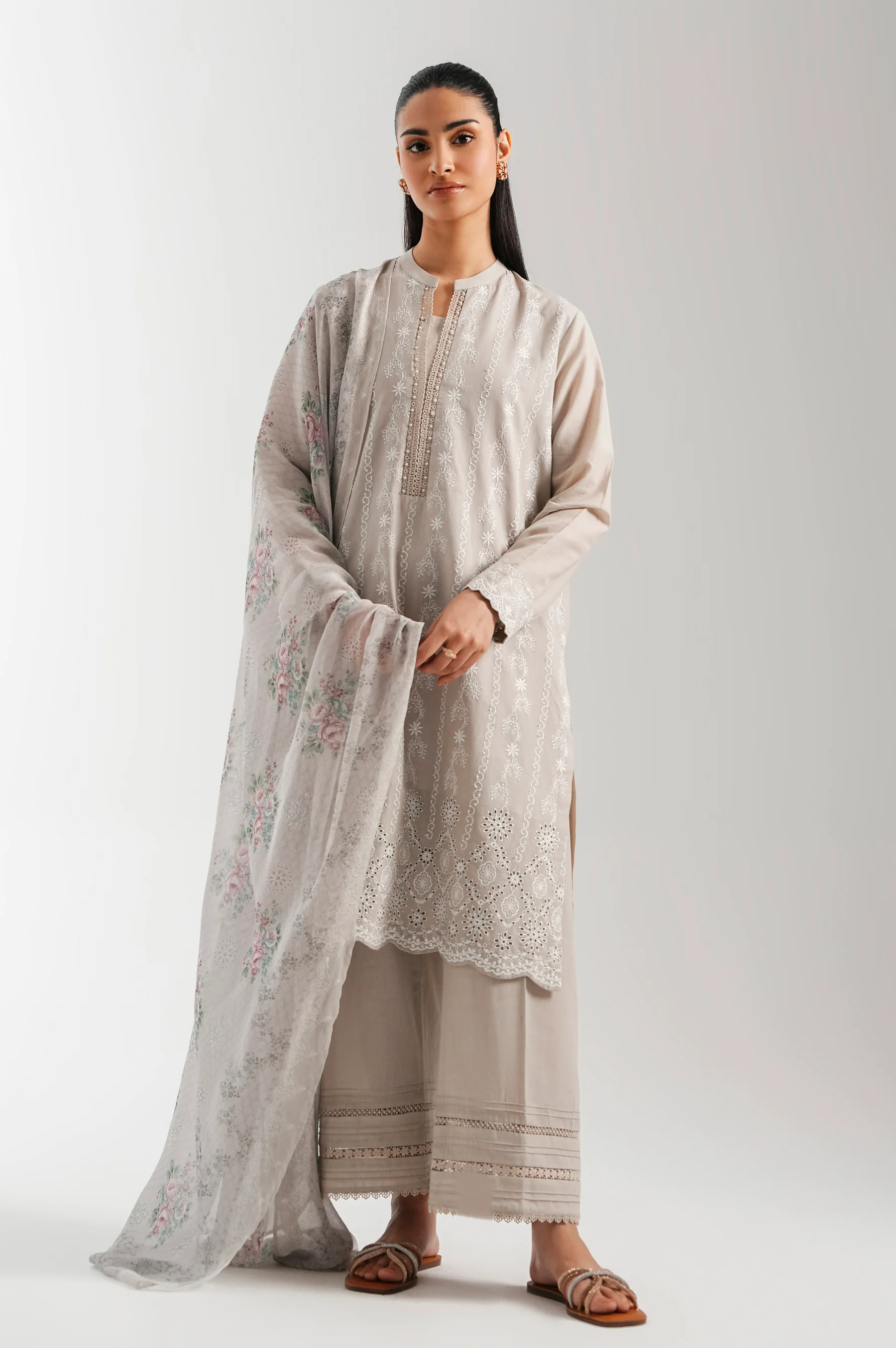 STITCHED CHIKANKARI SUIT