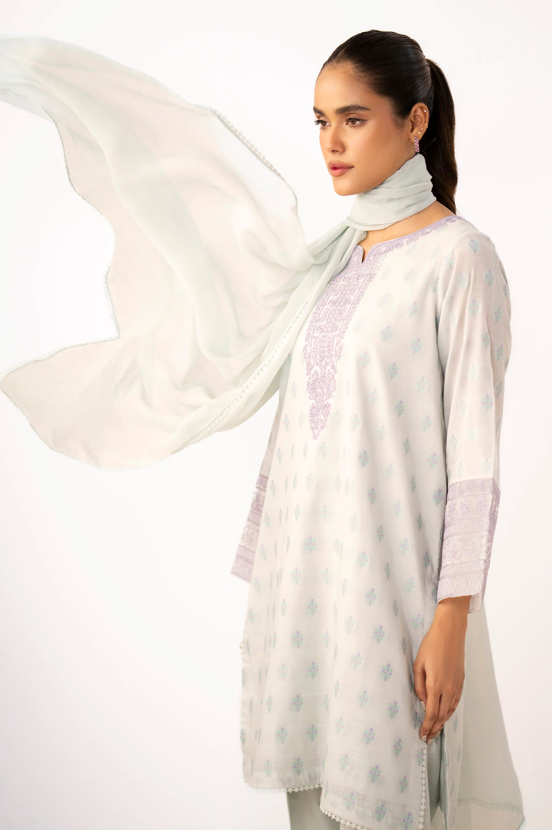 EMBROIDERED STITCHED DUPATTA (FACTORY E-OUTLET) - Image 2