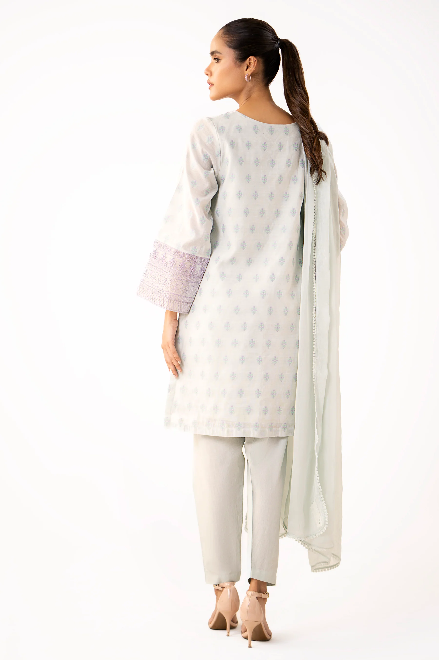 EMBROIDERED STITCHED DUPATTA (FACTORY E-OUTLET) - Image 5