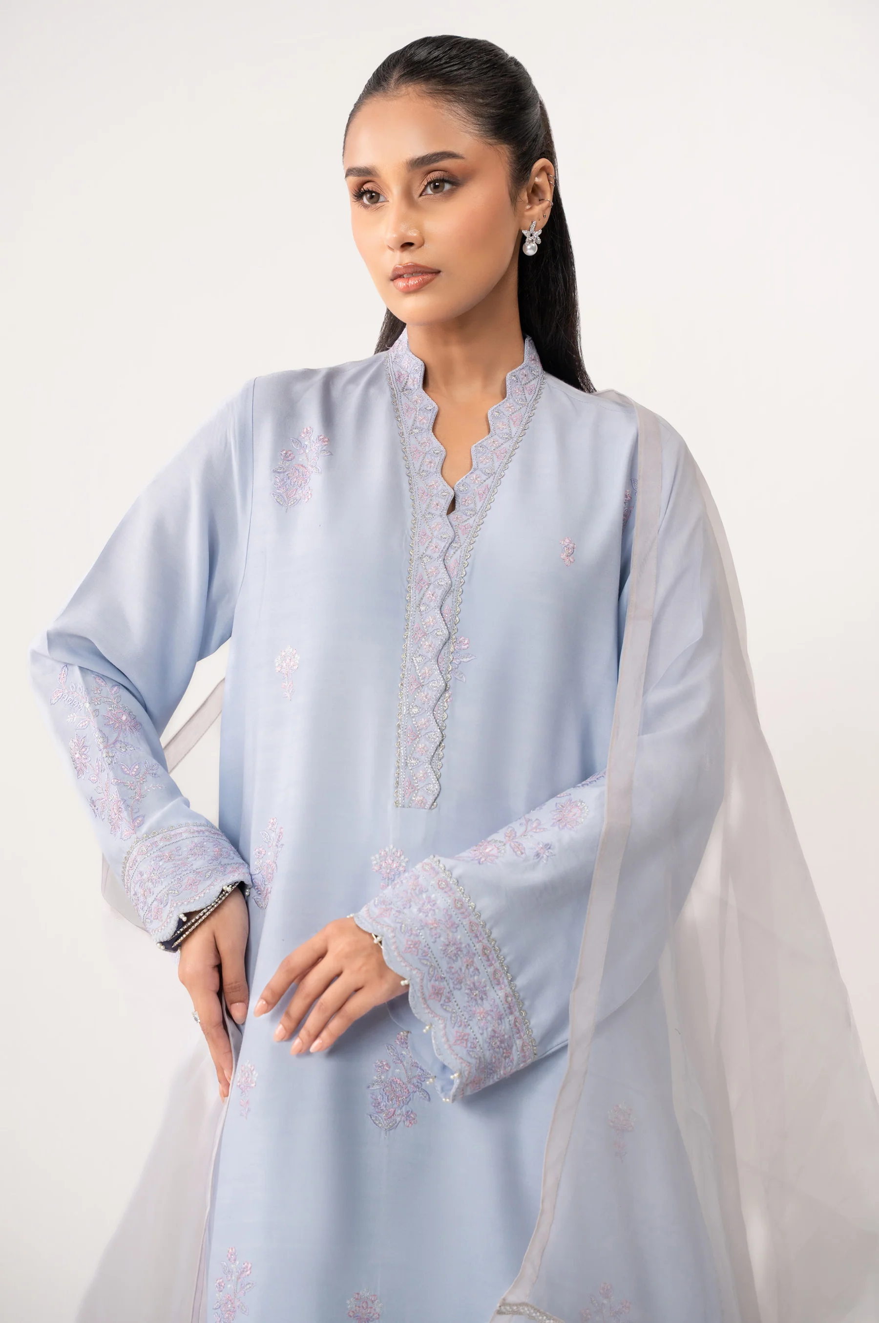 EMBROIDERED STITCHED DUPATTA (FACTORY E-OUTLET) - Image 2
