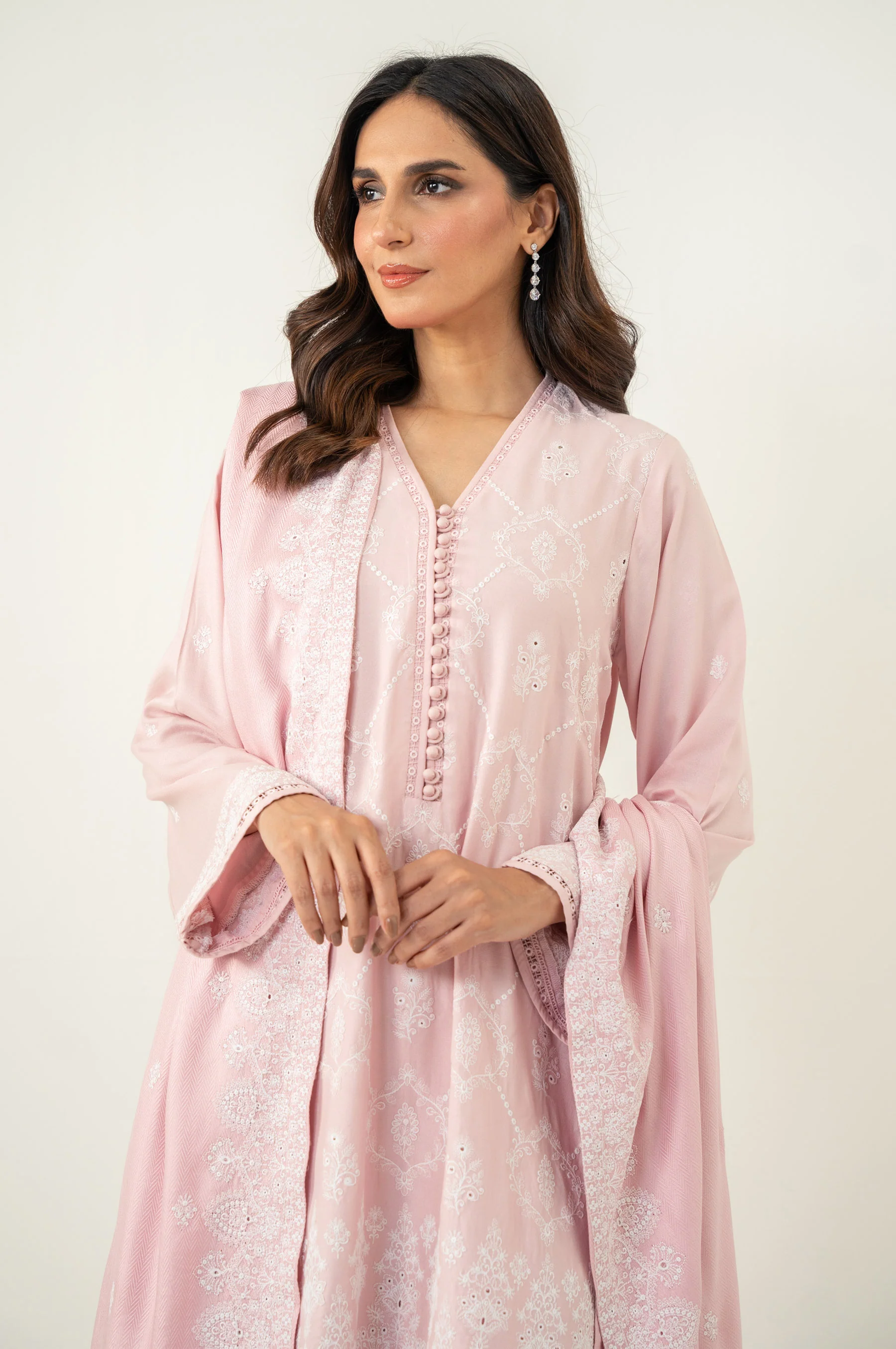EMBROIDERED CHIKANKARI STITCHED DUPATTA (FACTORY E-OUTLET) - Image 5