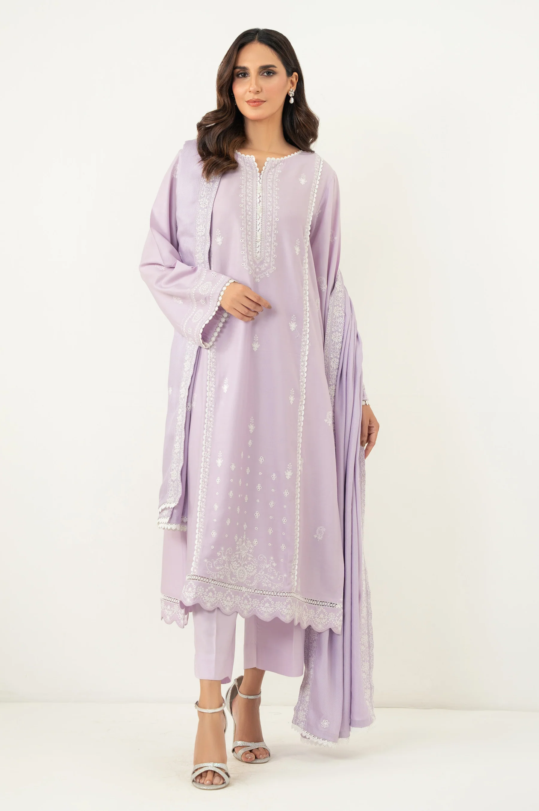 EMBROIDERED CHIKANKARI STITCHED DUPATTA (FACTORY E-OUTLET) - Image 6