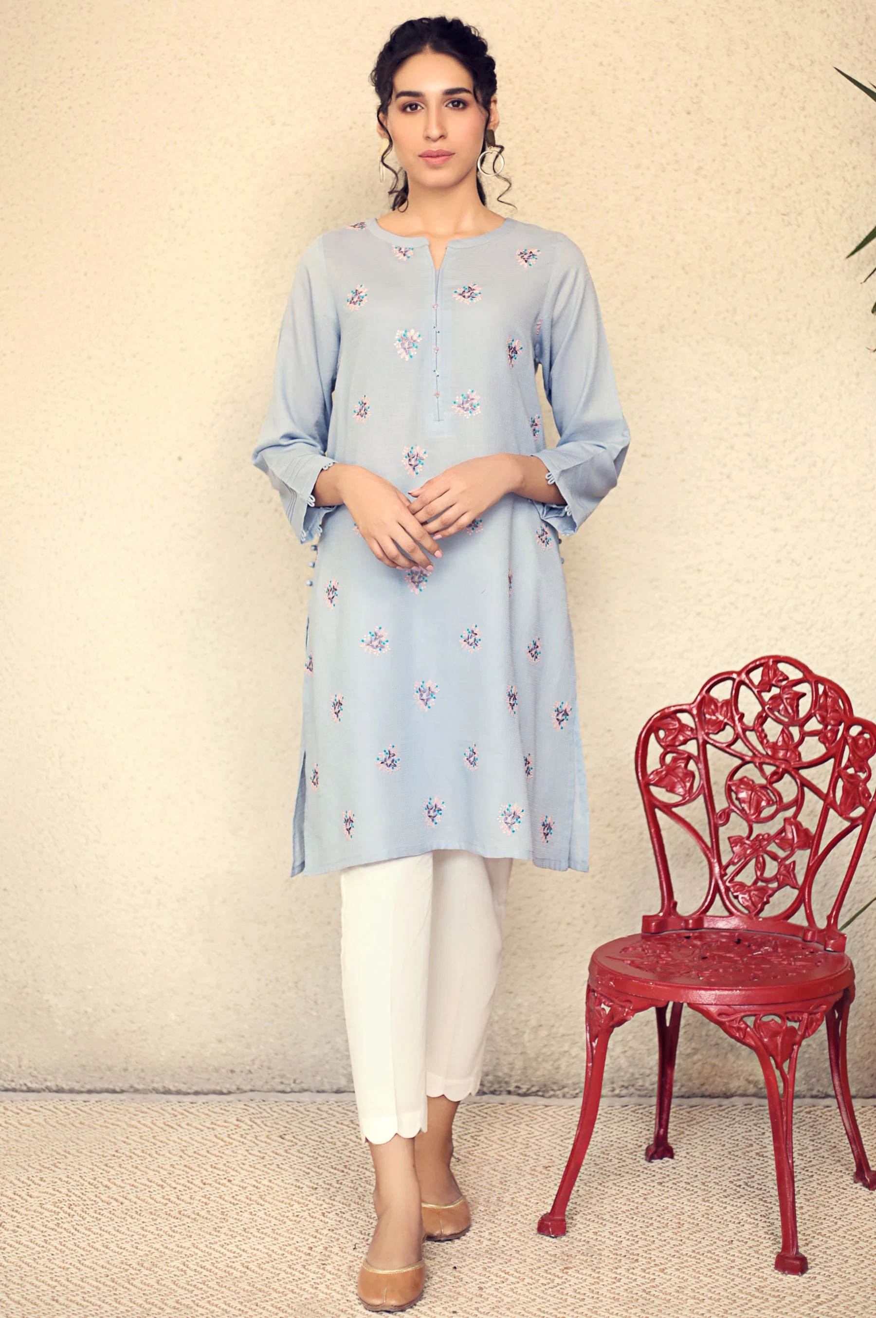 Stitched 1 Piece Embroidered Shirt