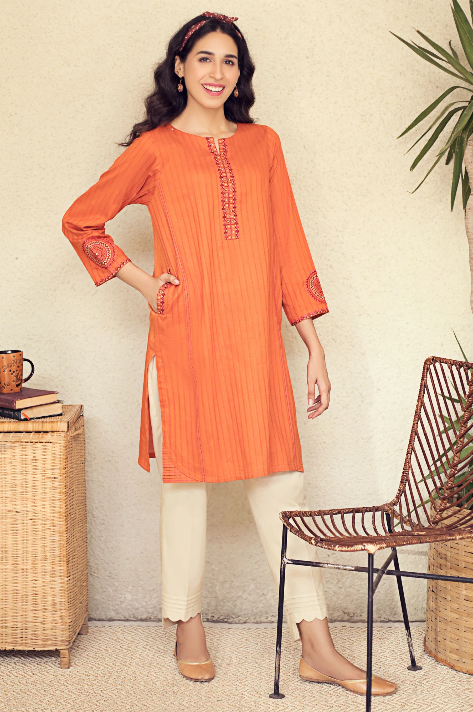 Stitched 1 Piece Embroidered Shirt - Image 4