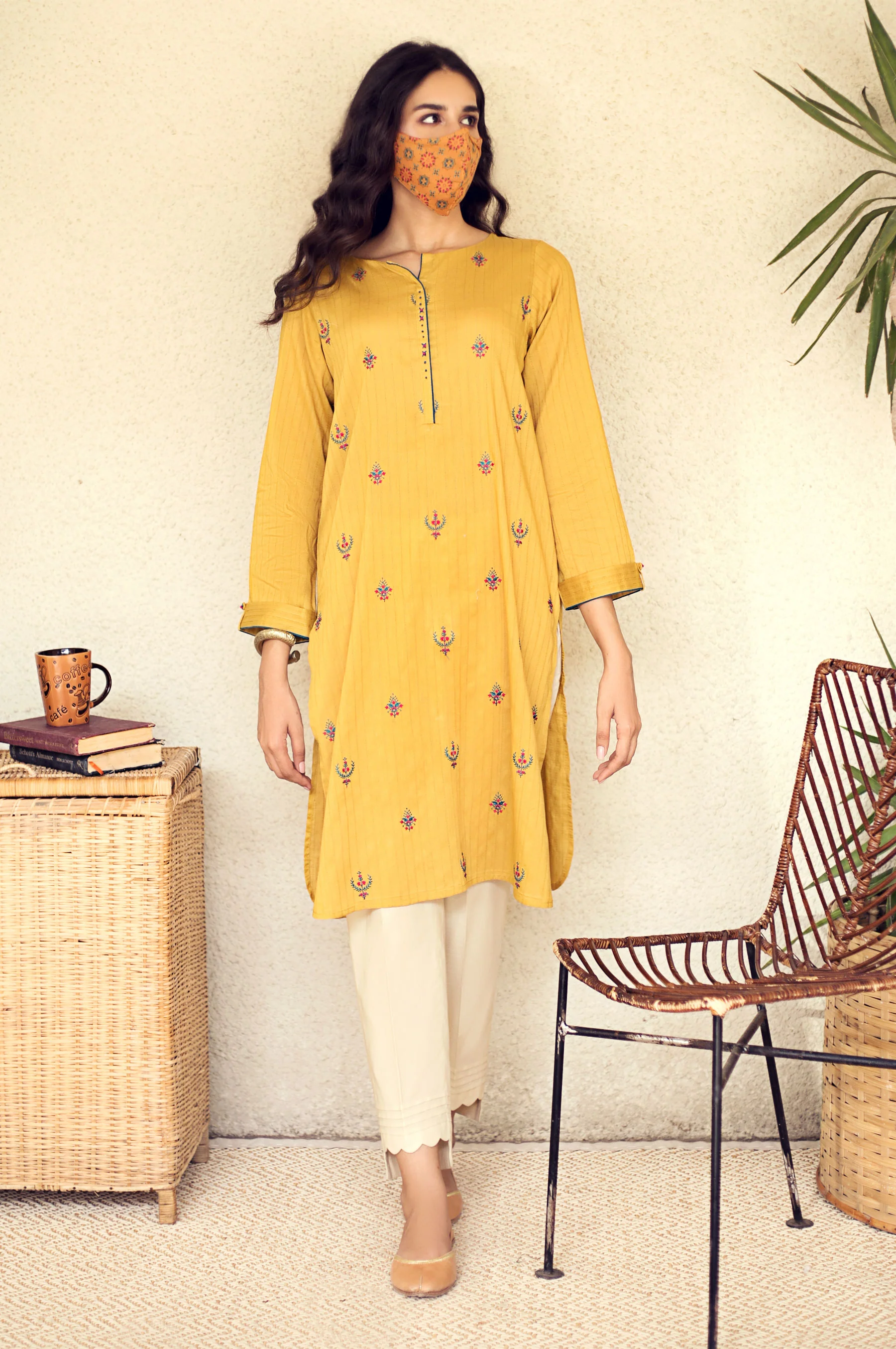 Stitched 1 Piece Embroidered Shirt - Image 5