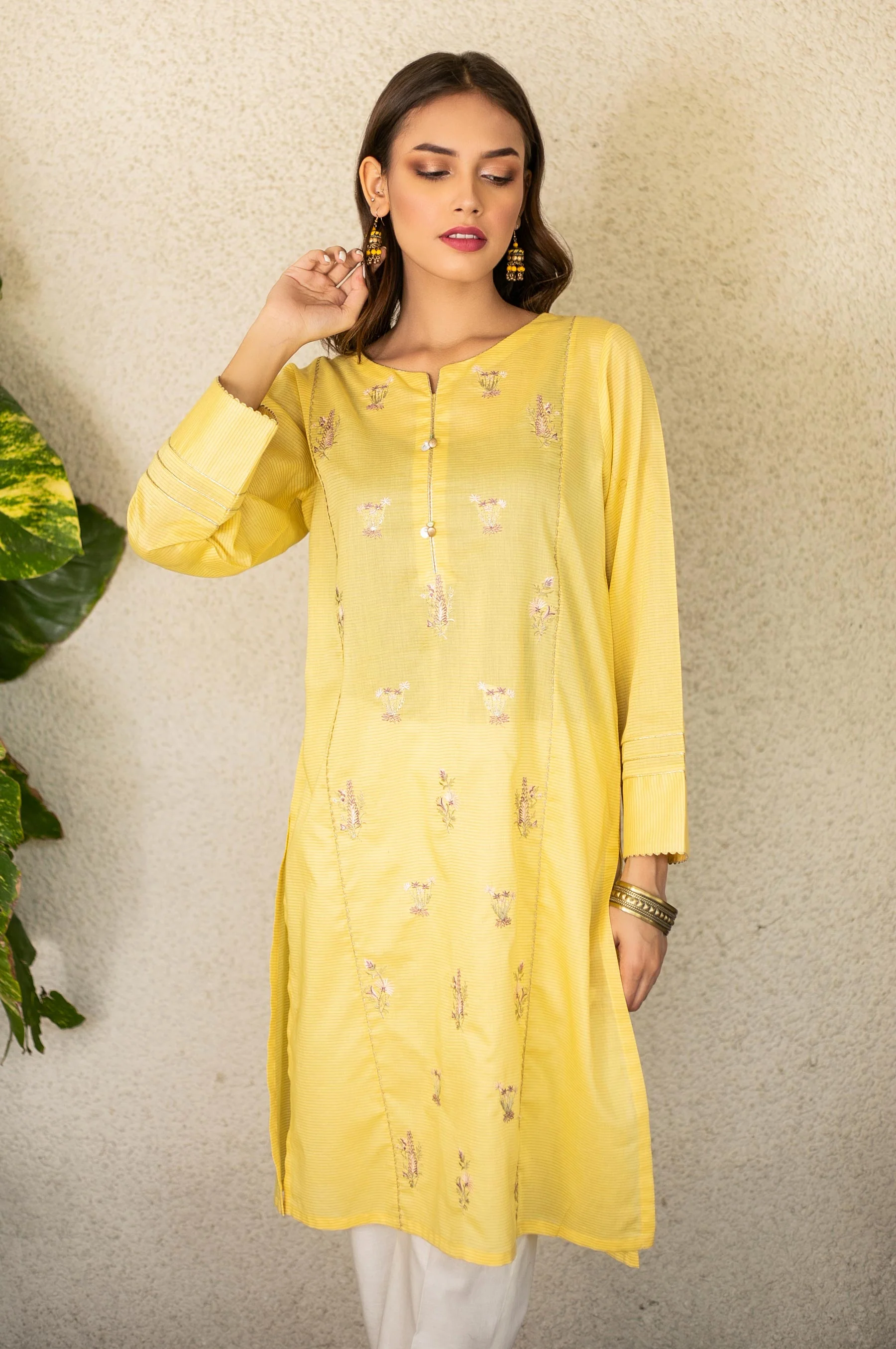 Stitched 1 Piece Embroidered Shirt - Image 2
