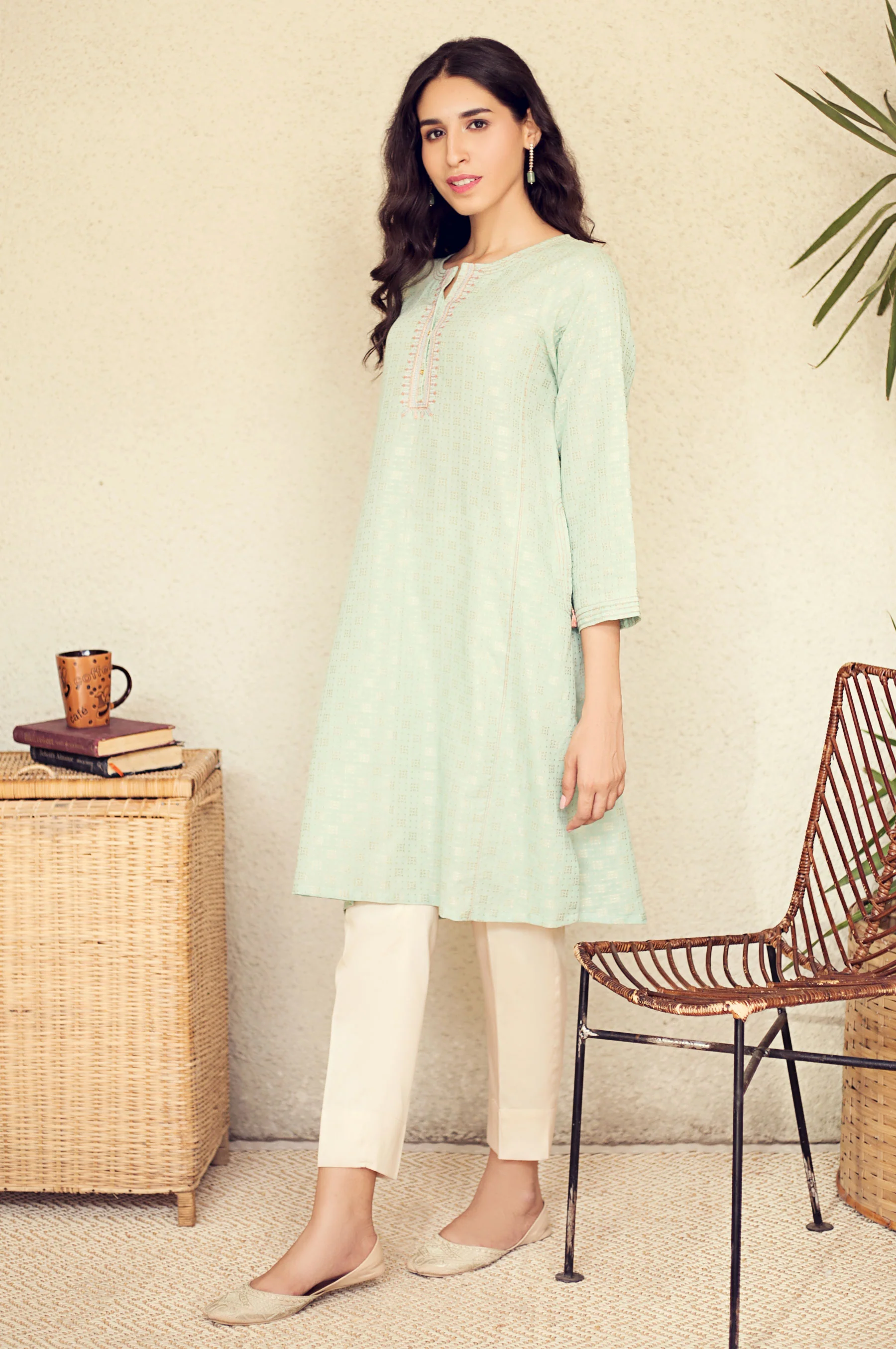 Stitched 1 Piece Embroidered Shirt - Image 2