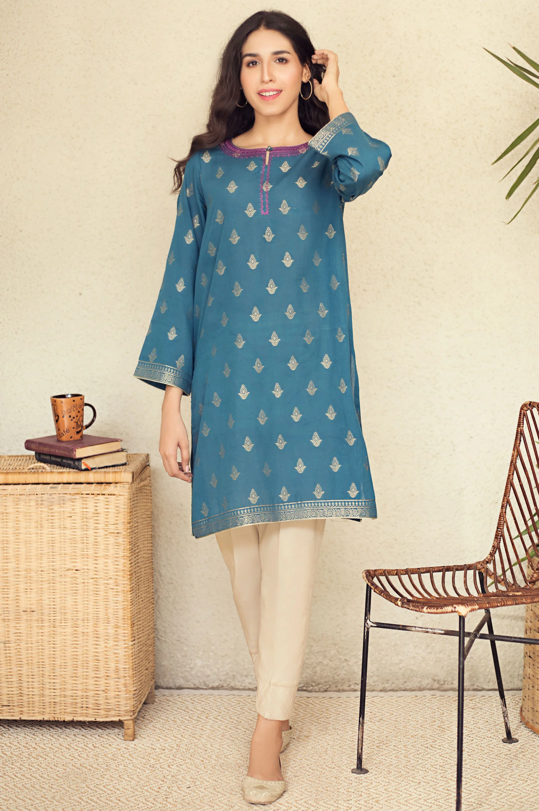 Stitched 1 Piece Embroidered Shirt - Image 4