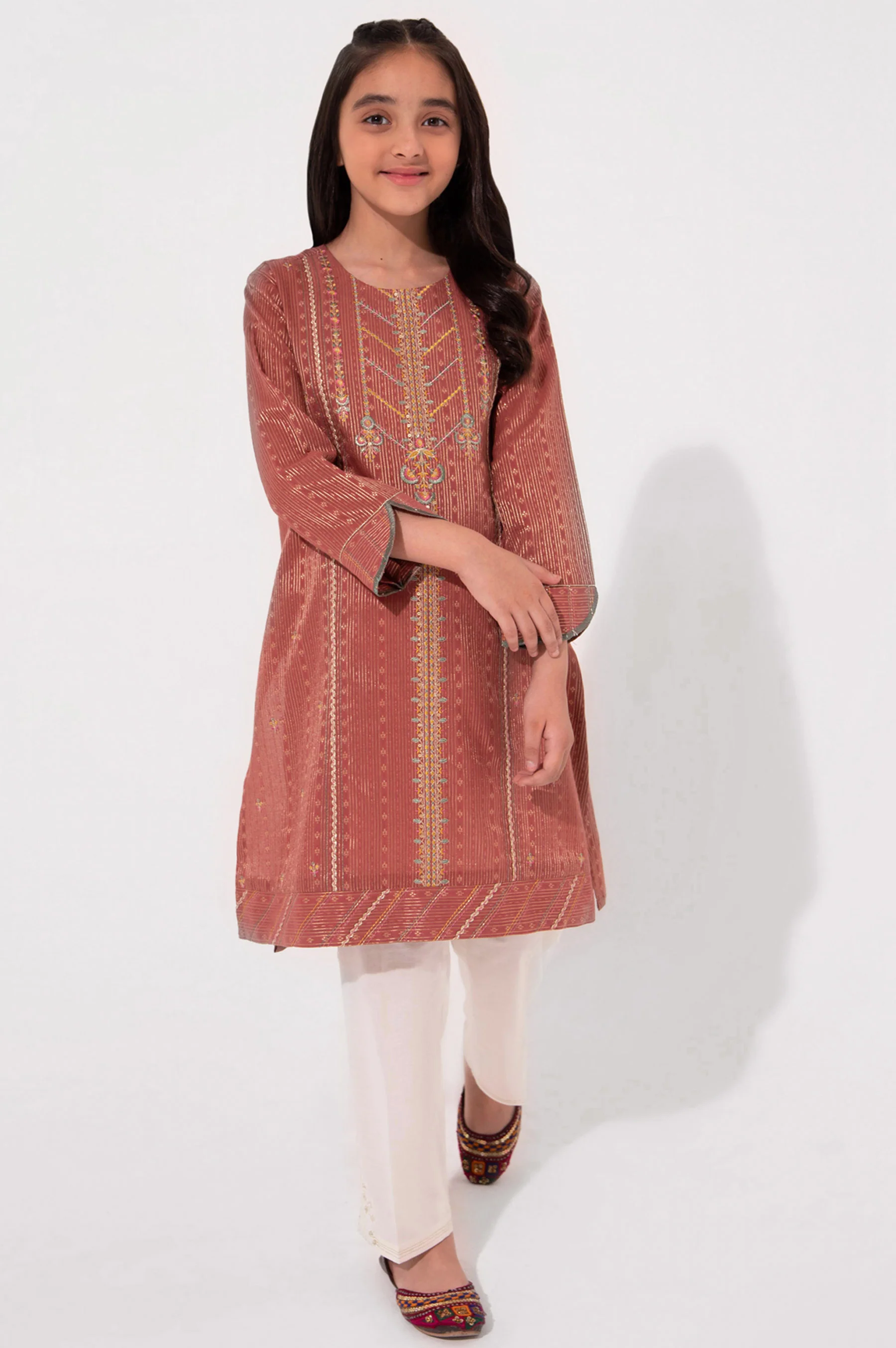 Stitched 1 Piece Embroidered Jacquard Shirt - Image 6