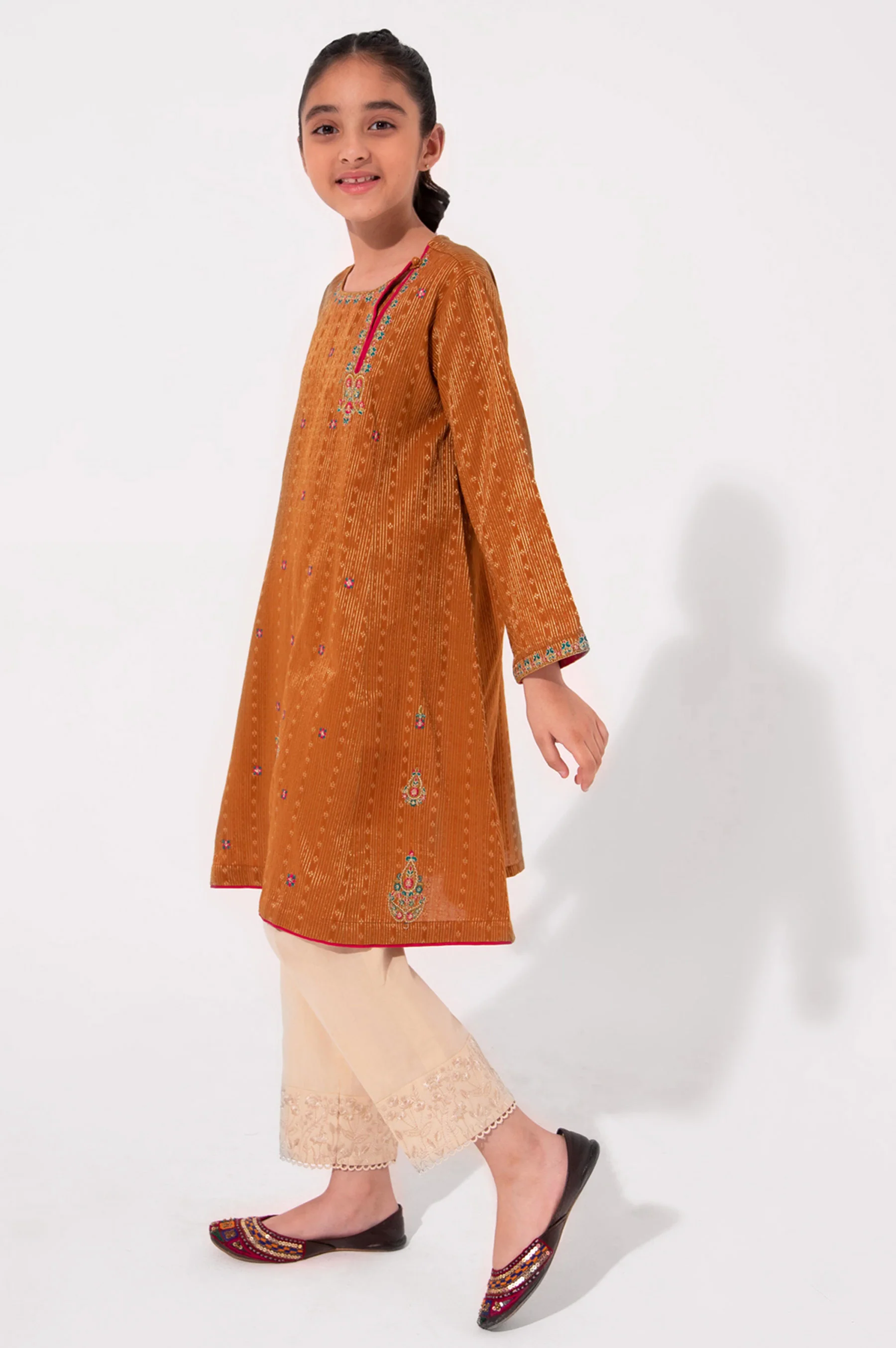 Stitched 1 Piece Embroidered Jacquard Shirt - Image 5