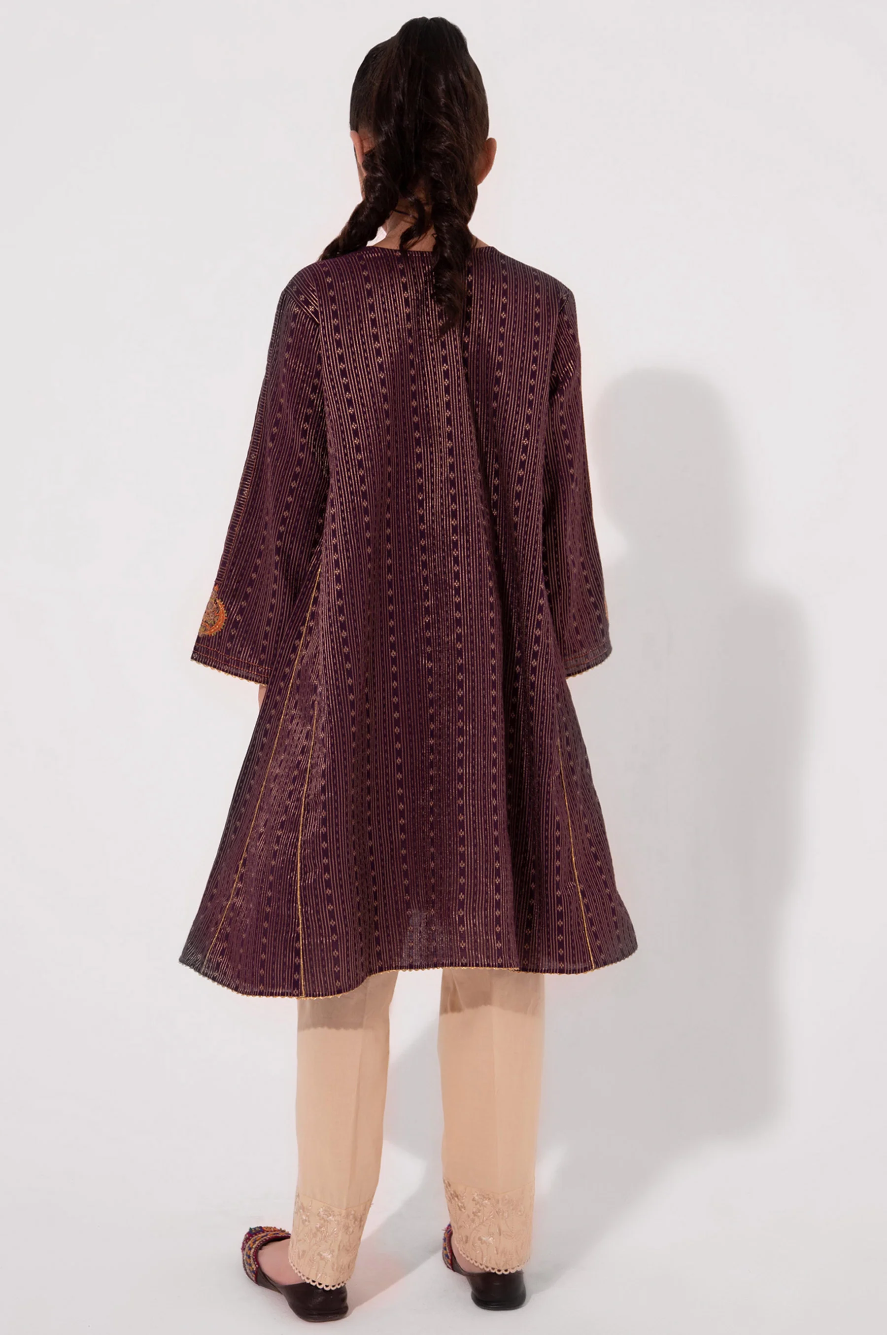 Stitched 1 Piece Embroidered Jacquard Shirt - Image 2