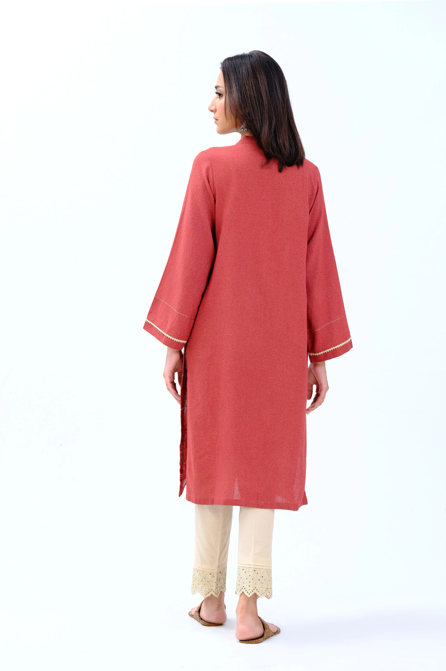 Stitched 1 Piece Embroidered karandi Shirt - Image 3